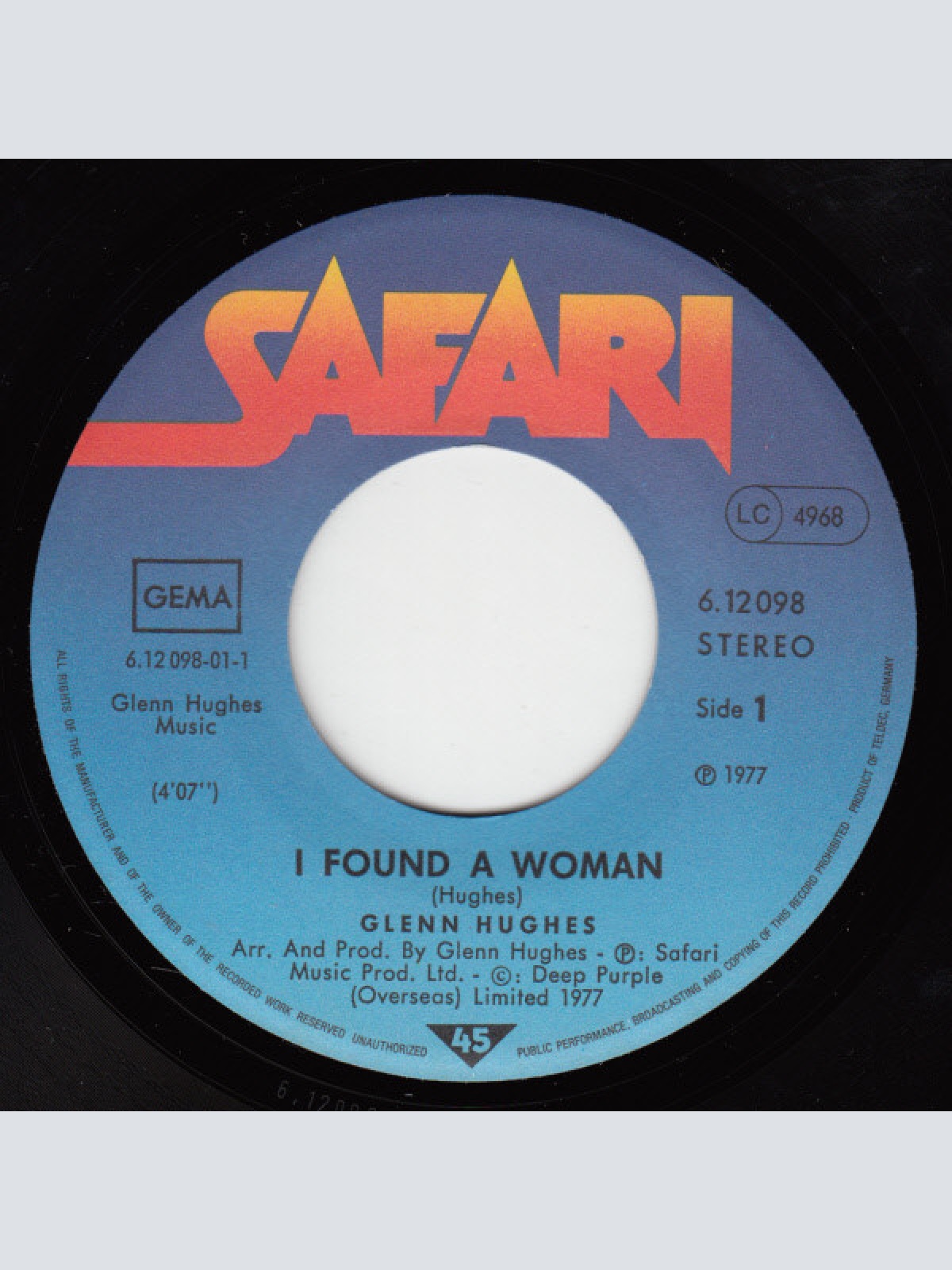 Vinyl / Glenn Hughes - I Found A Woman
