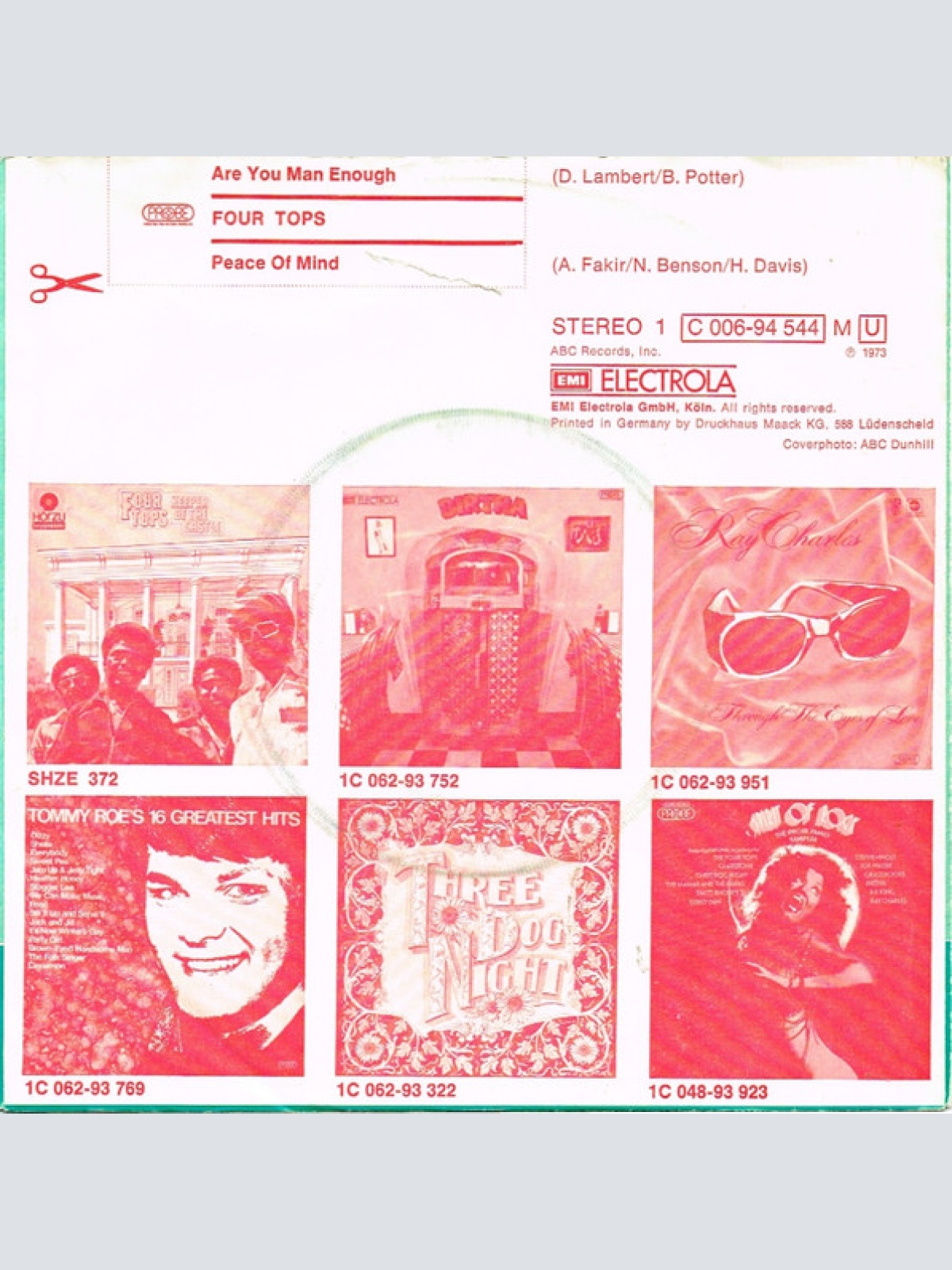 Vinyl / Four Tops - Are You Man Enough