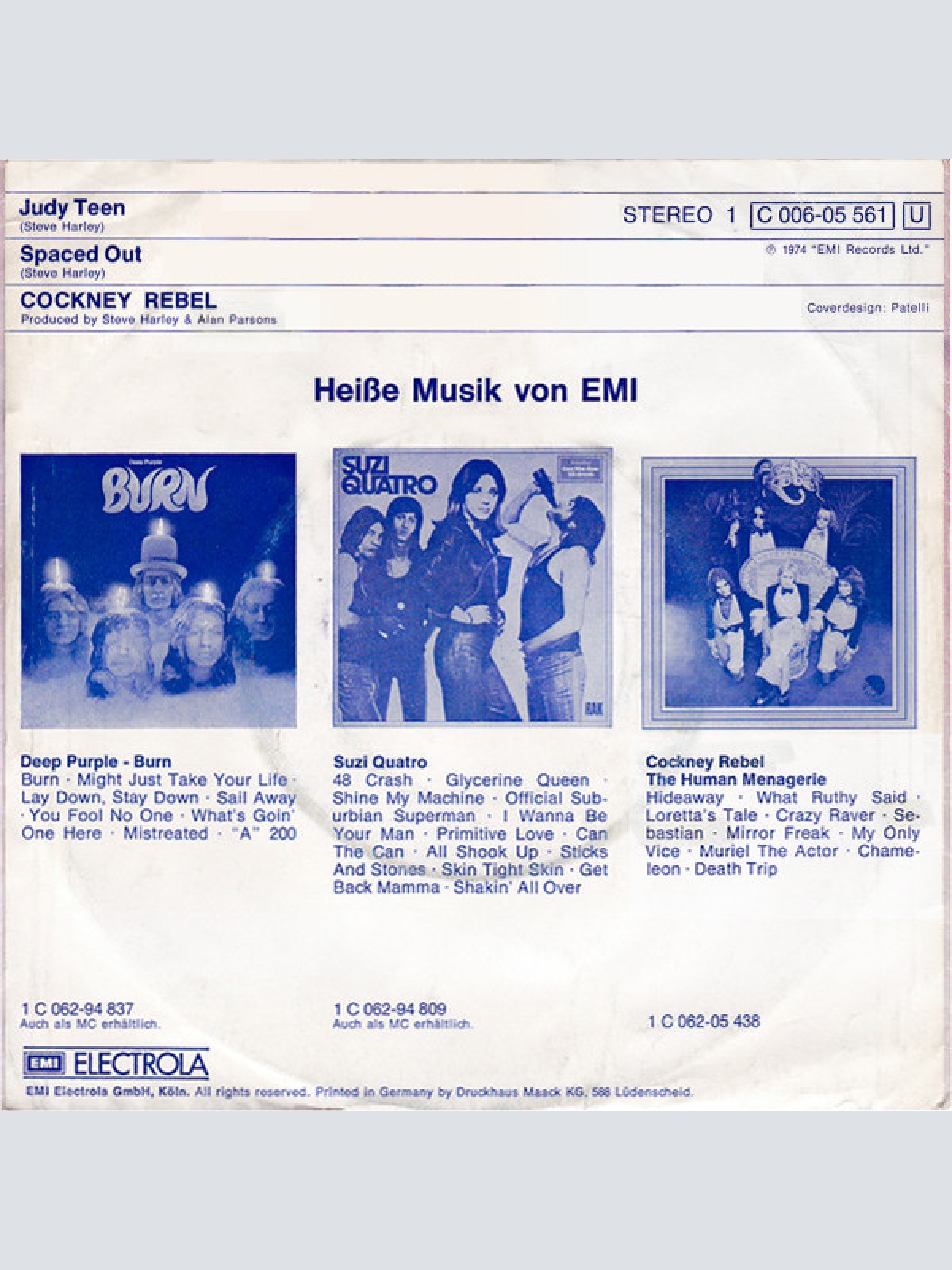 Vinyl / Cockney Rebel - Judy Teen