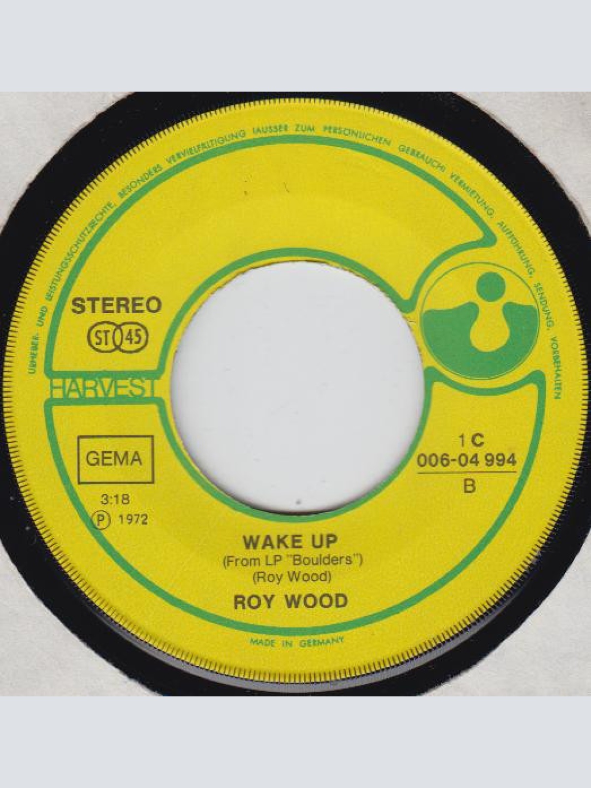 Vinyl / Roy Wood - When Gran'ma Plays The Banjo / Wake Up