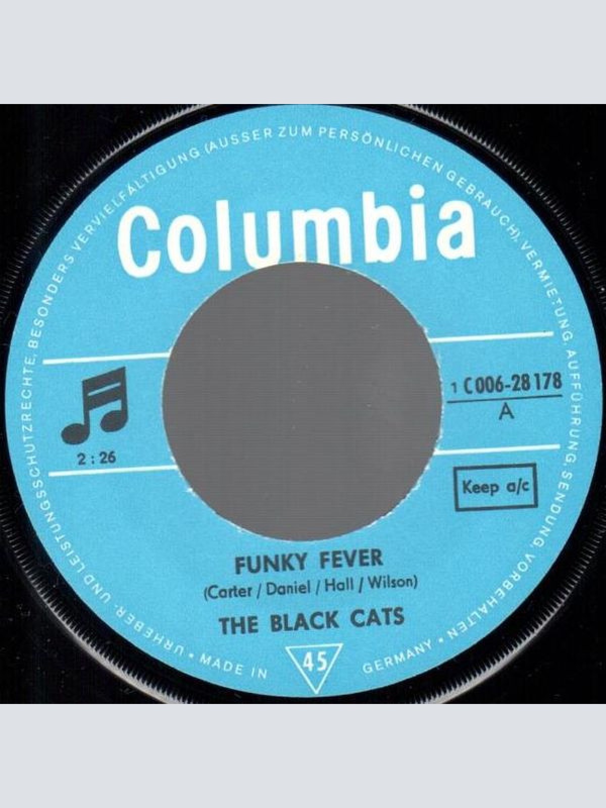 Vinyl / The Black Cats* - Funky Fever / You Don't Have To See Me