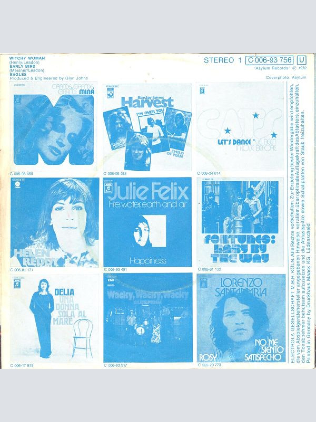 Vinyl / Eagles - Witchy Woman