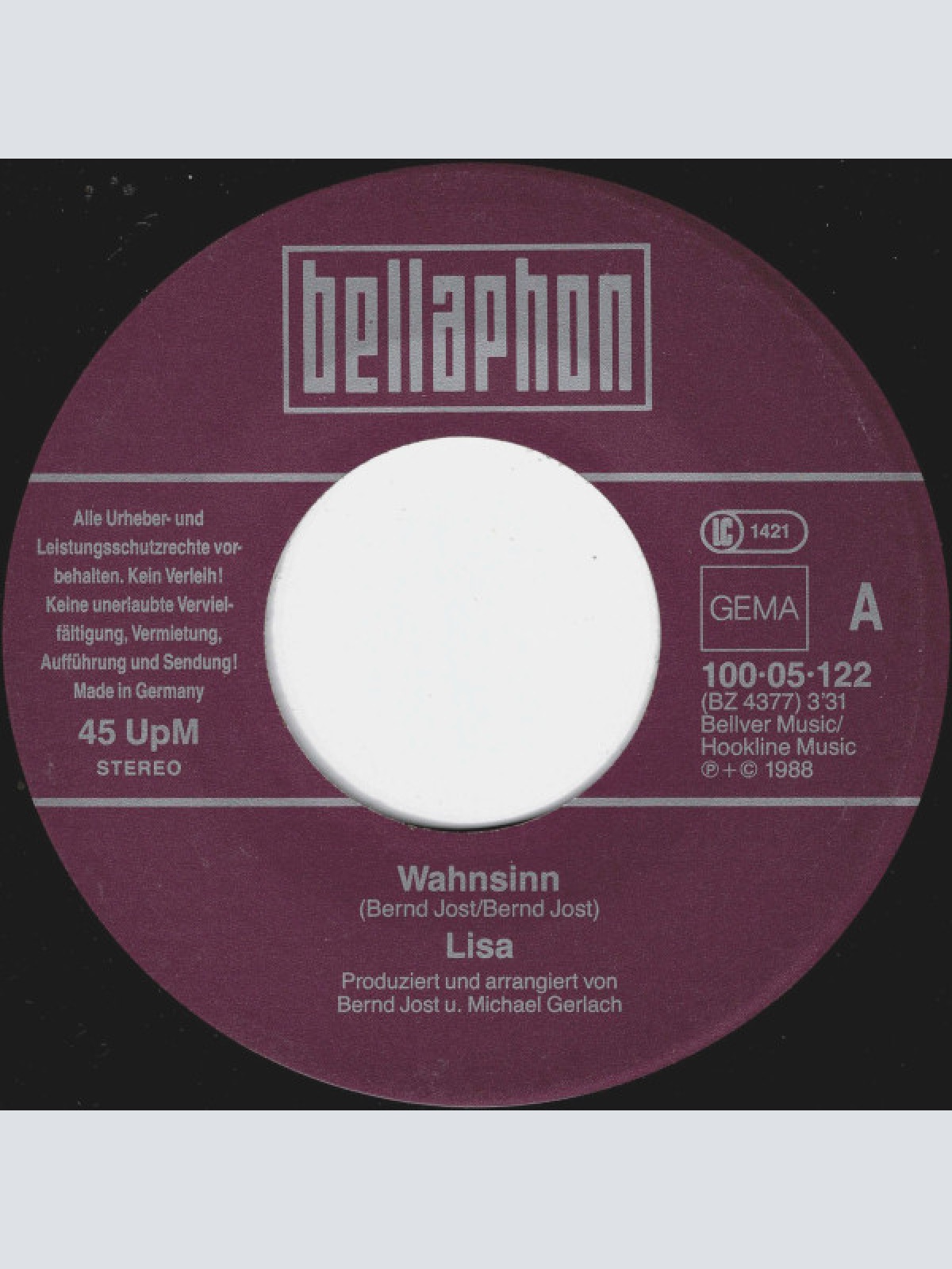 Vinyl / Lisa (101) - Wahnsinn