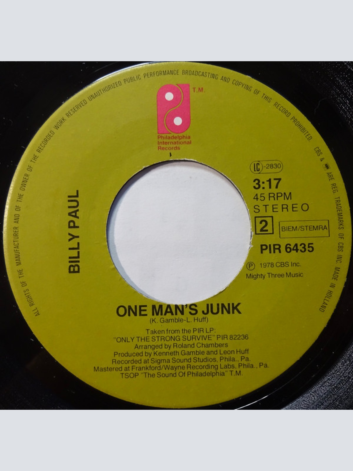 Vinyl / Billy Paul - Don't Give Up On Us