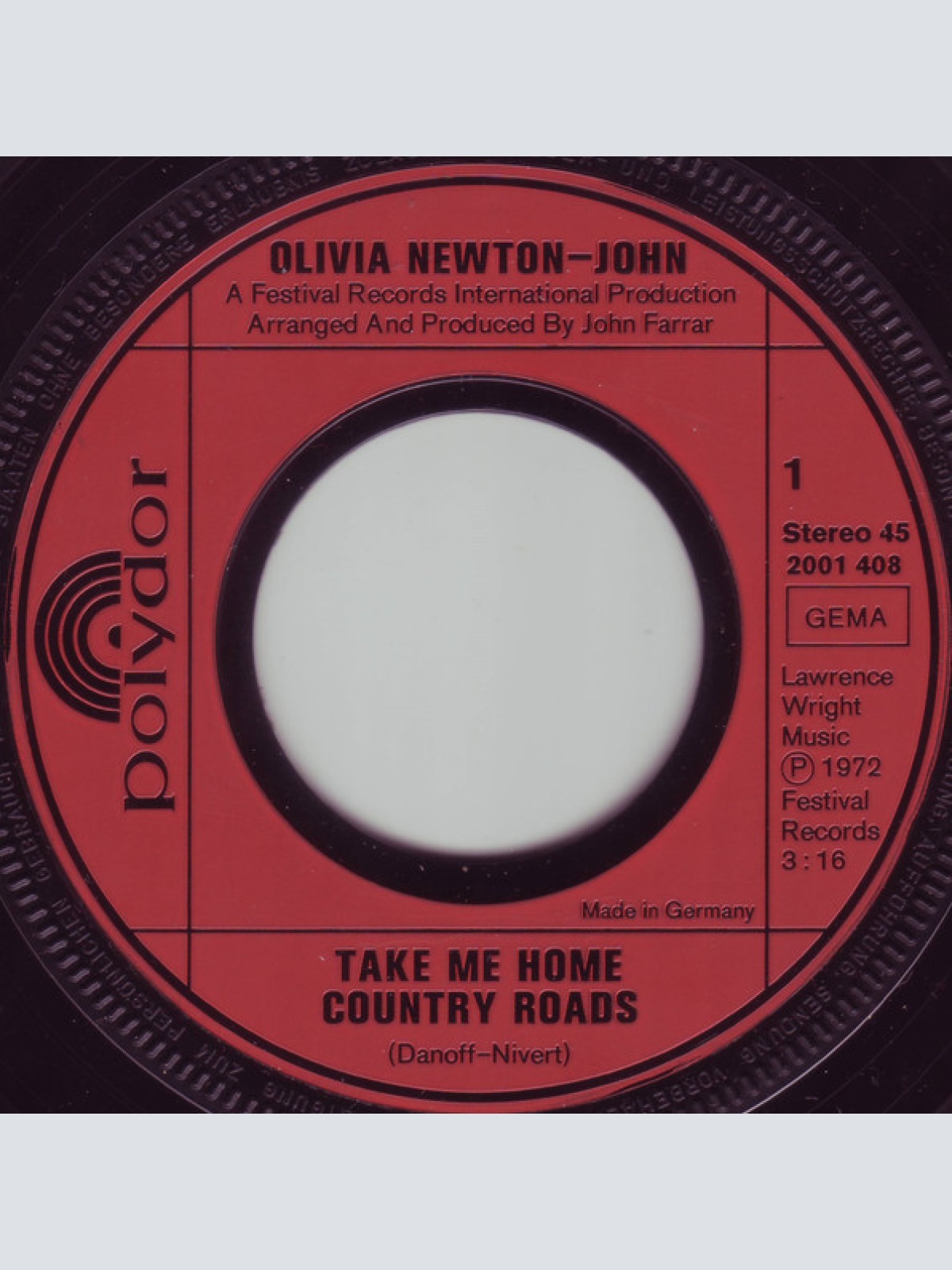 Vinyl / Olivia Newton-John - Take Me Home Country Roads
