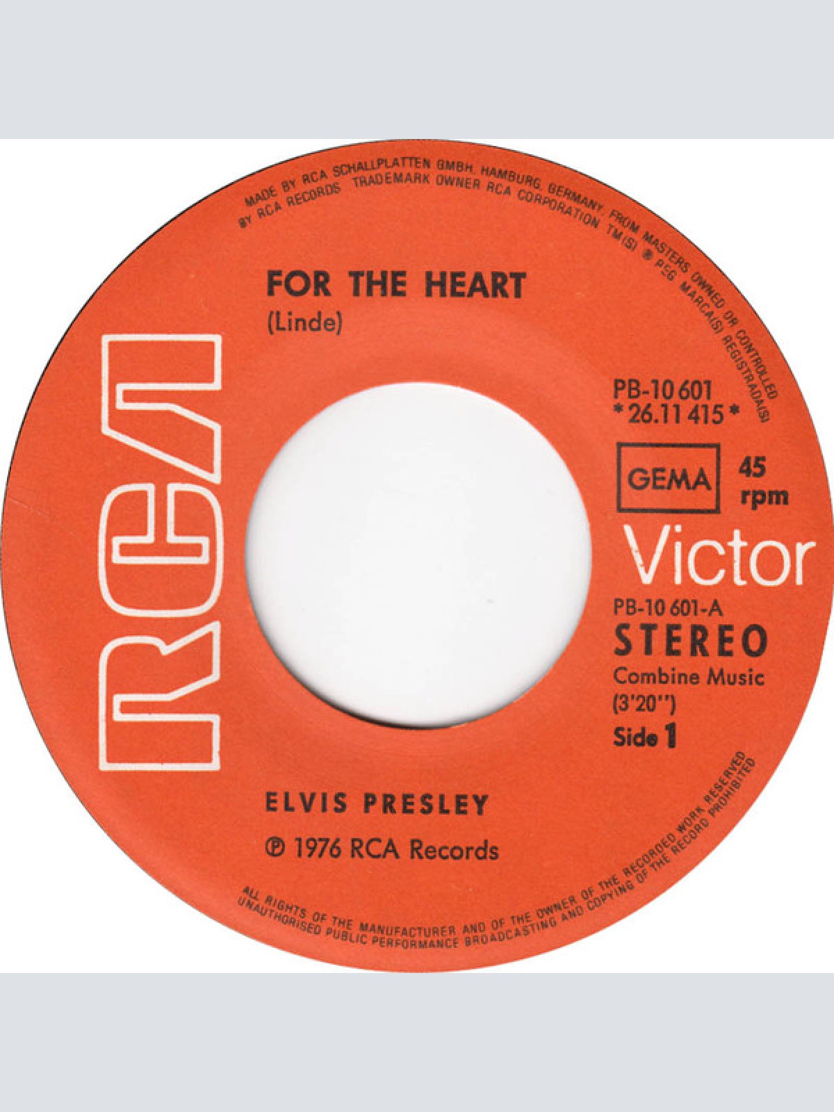 Vinyl / Elvis* - For The Heart