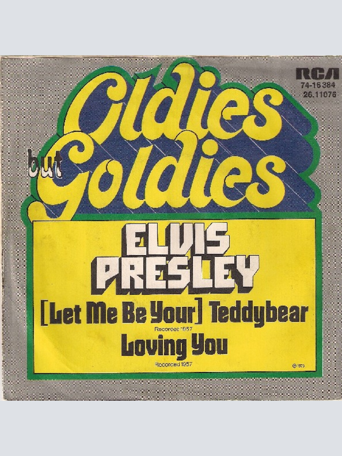 Vinyl / Elvis Presley With The Jordanaires - Teddy Bear / Loving You