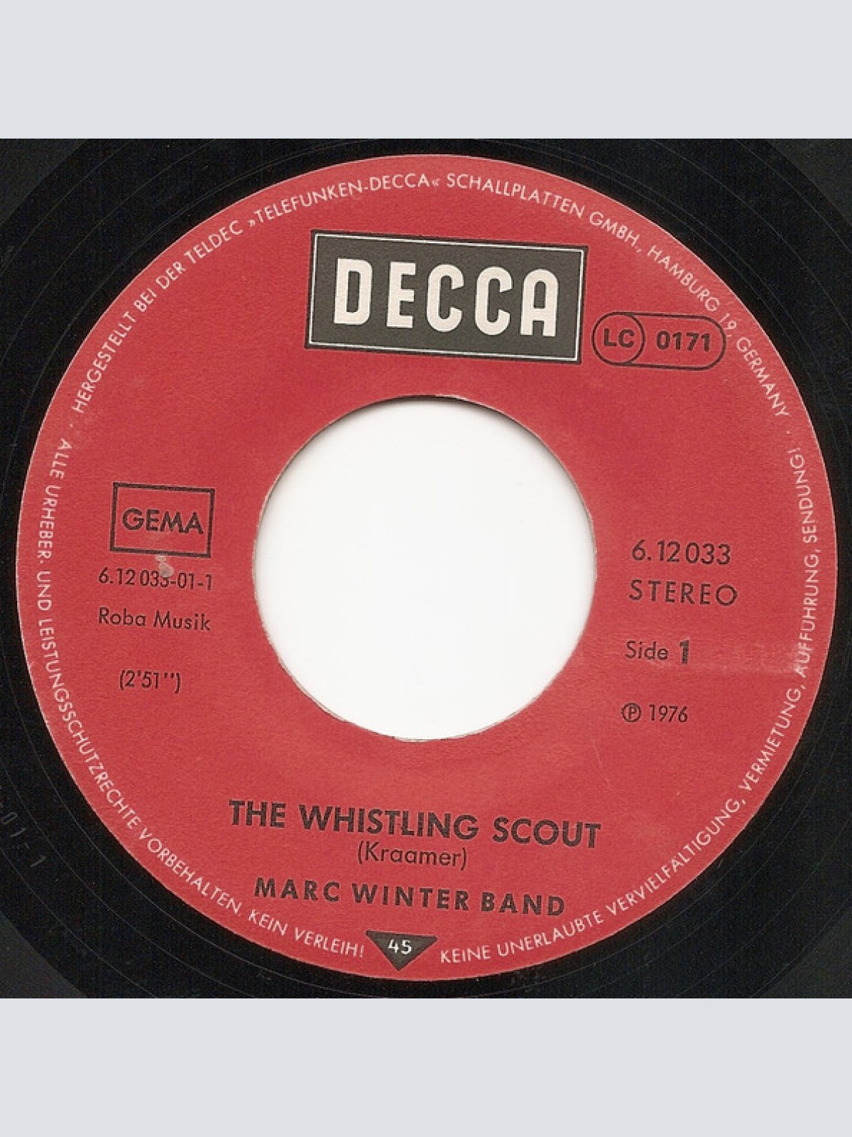 Vinyl / Mark Winter Band* - The Whistling Scout