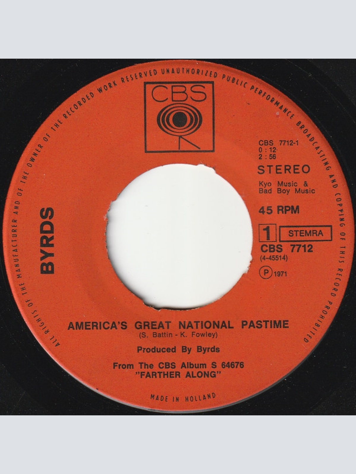 Vinyl / Byrds* - America's Great National Pastime