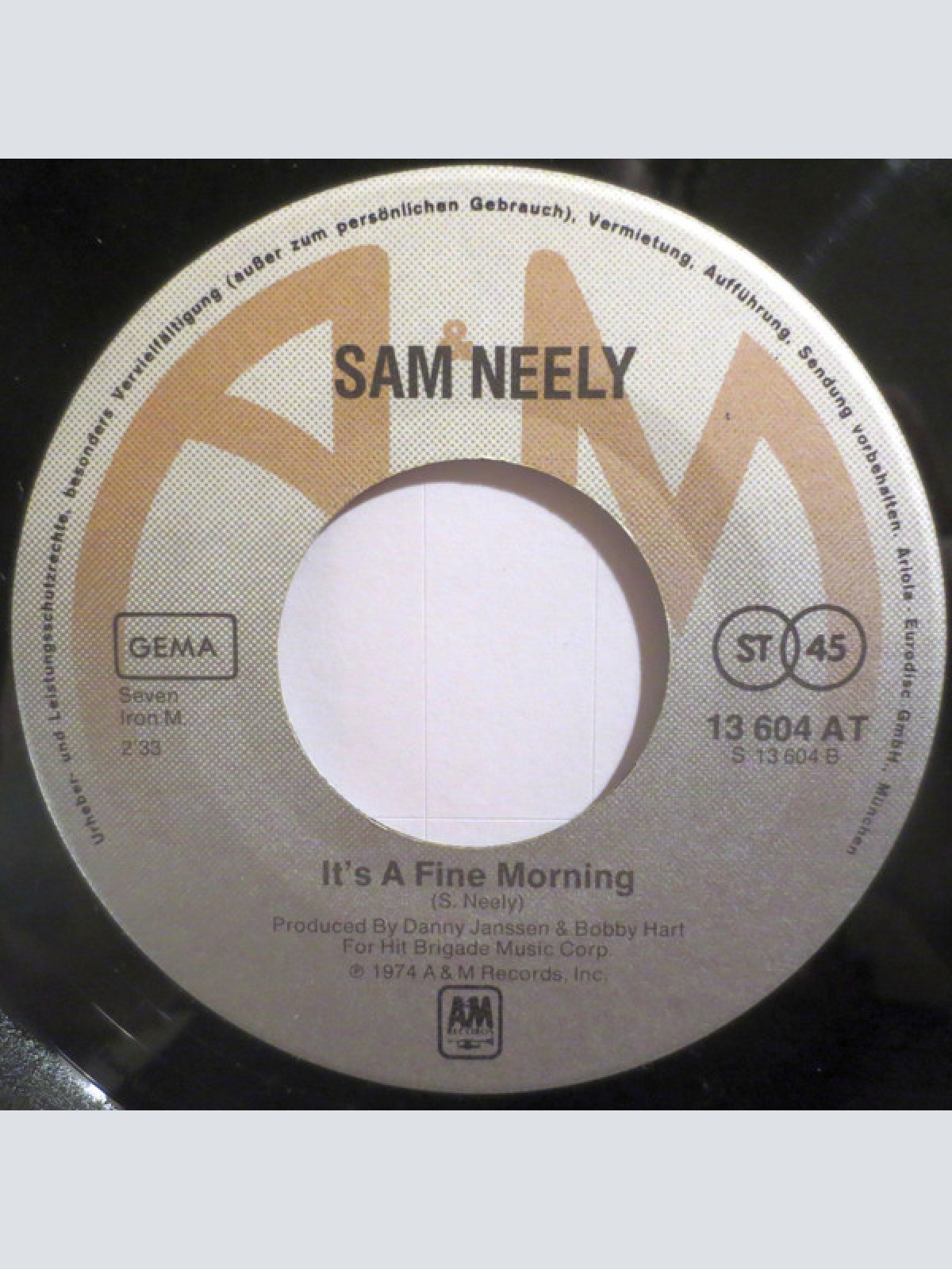 Vinyl / Sam Neely - You Can Have Her / It's A Fine Morning
