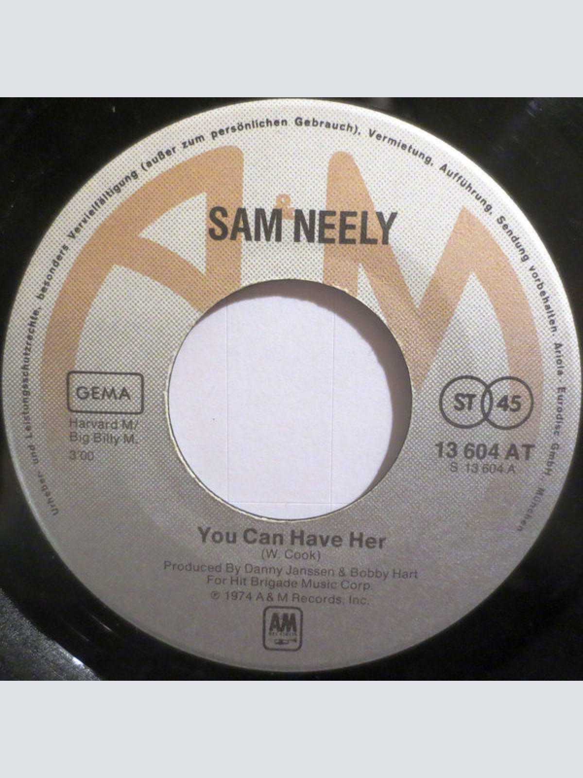 Vinyl / Sam Neely - You Can Have Her / It's A Fine Morning