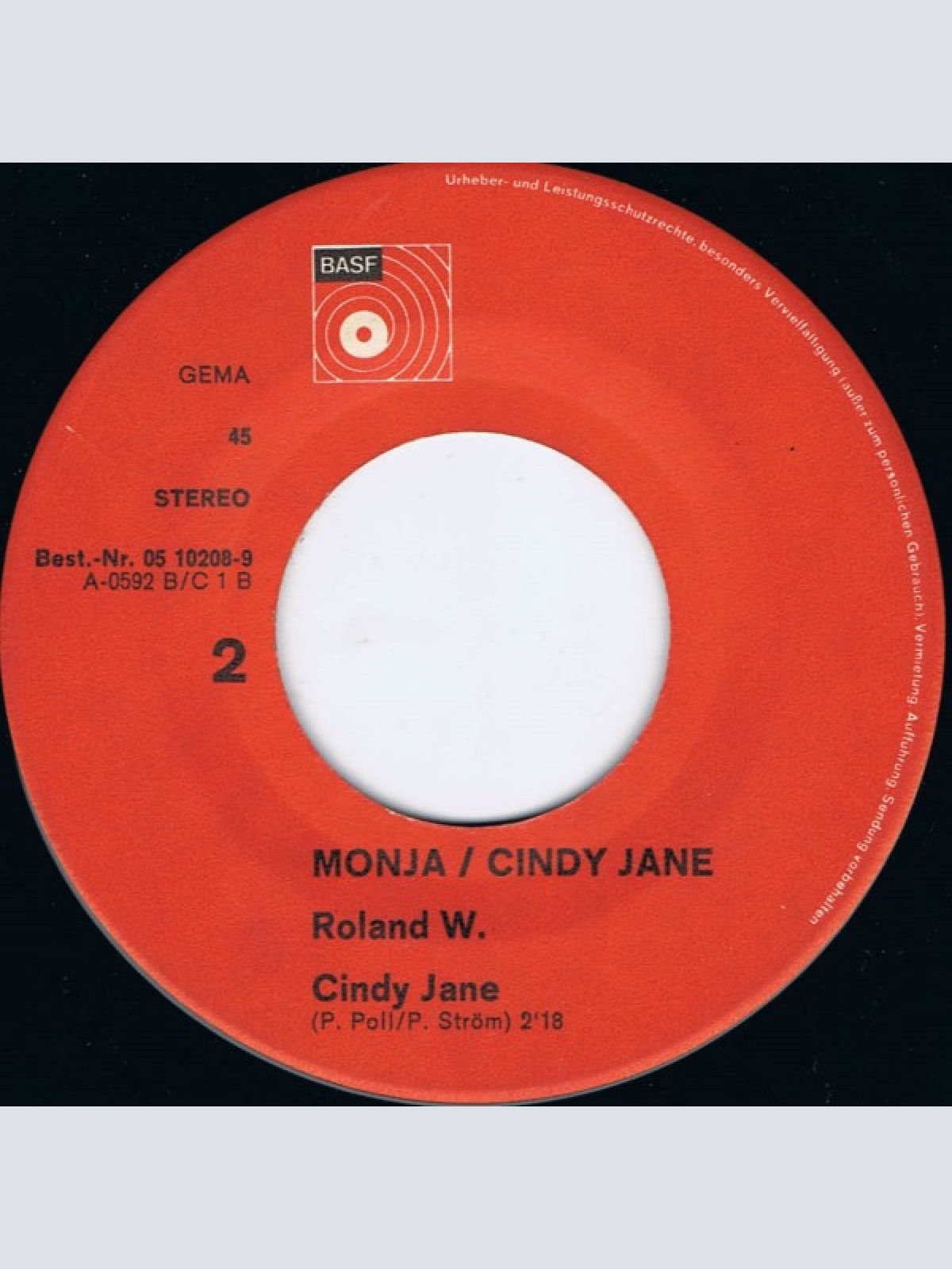 Vinyl / Roland W. - Monja / Cindy Jane