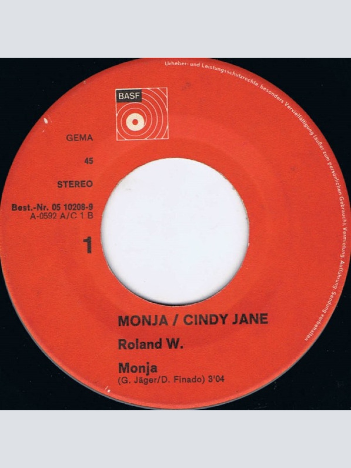 Vinyl / Roland W. - Monja / Cindy Jane
