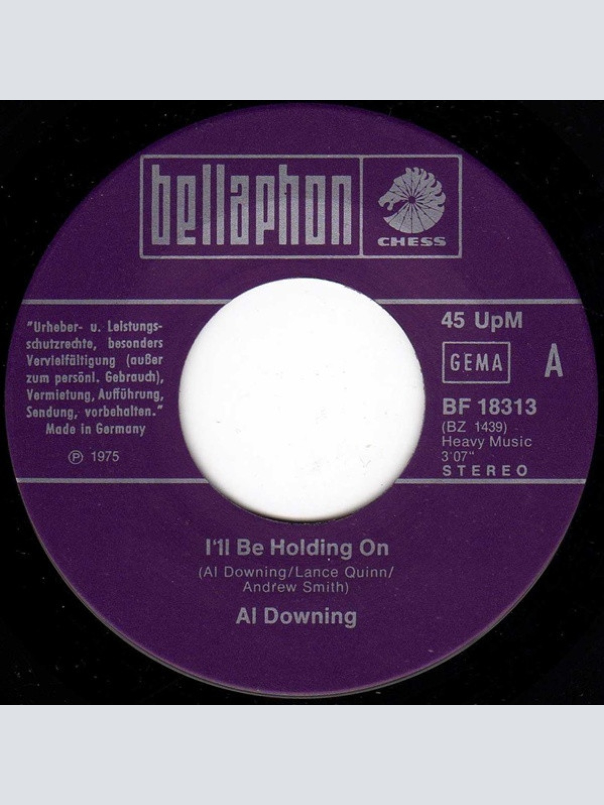 Vinyl / Al Downing - I'll Be Holding On