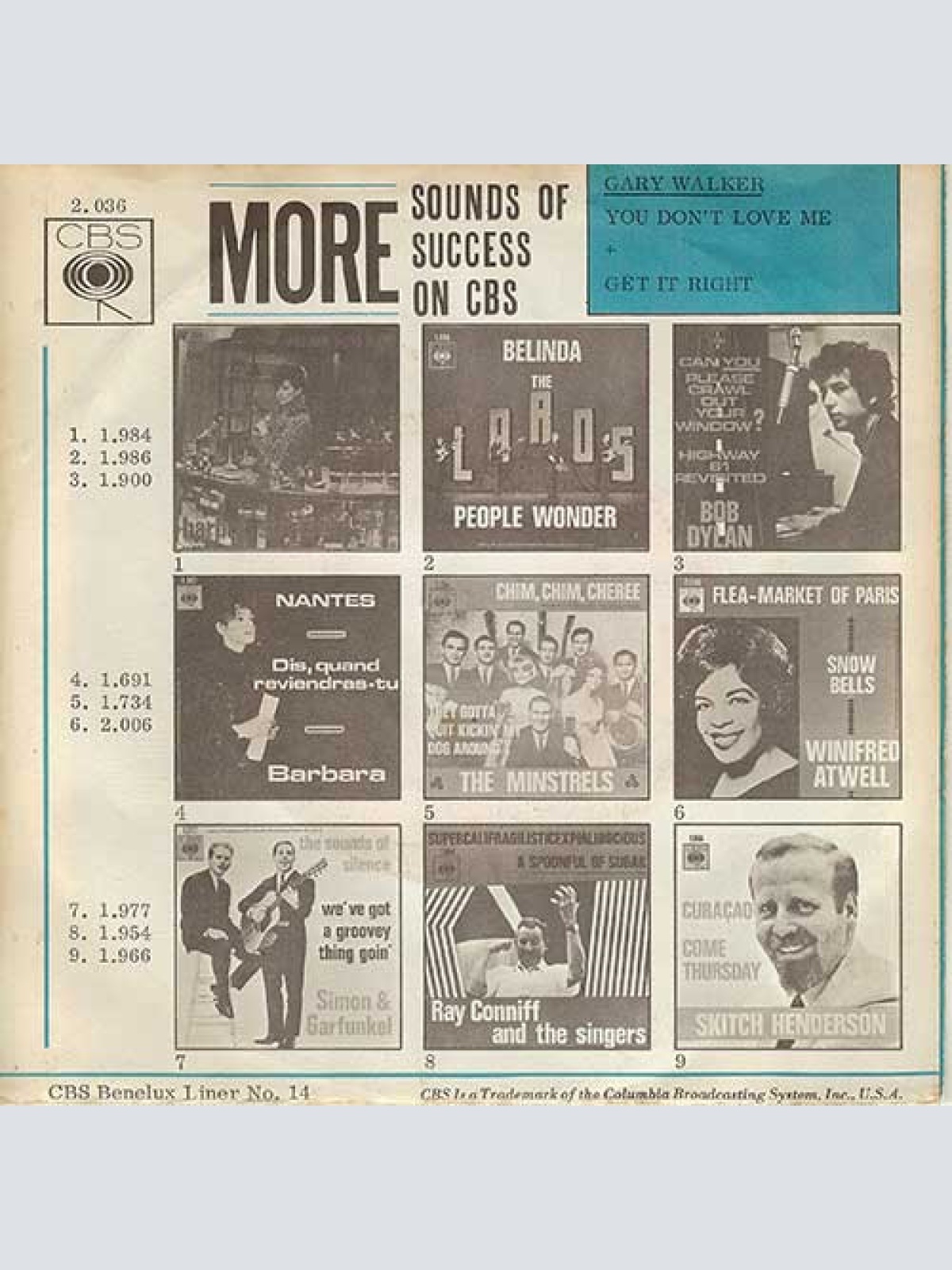 Vinyl / Gary Walker - You Don't Love Me