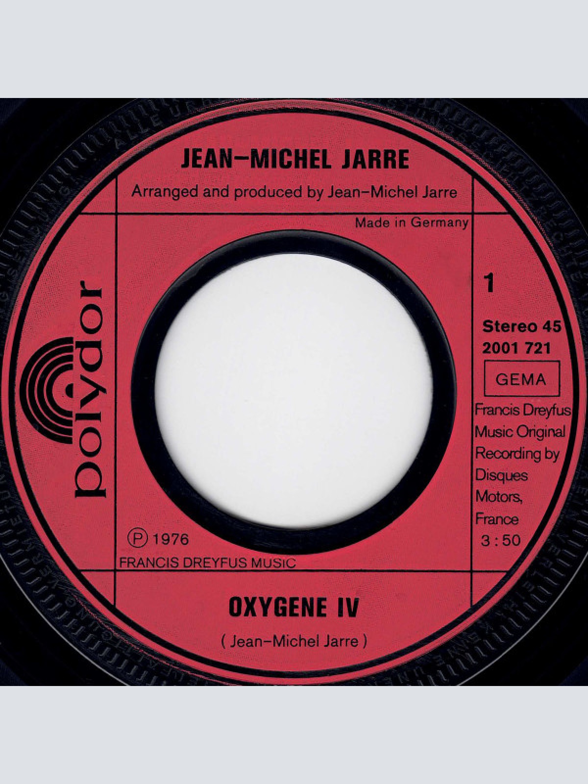 Vinyl / Jean Michel Jarre* - Oxygene IV