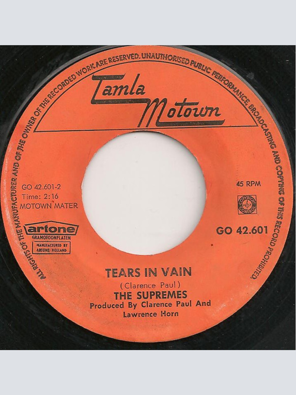 Vinyl / The Supremes - Tumbling Tumble Weeds