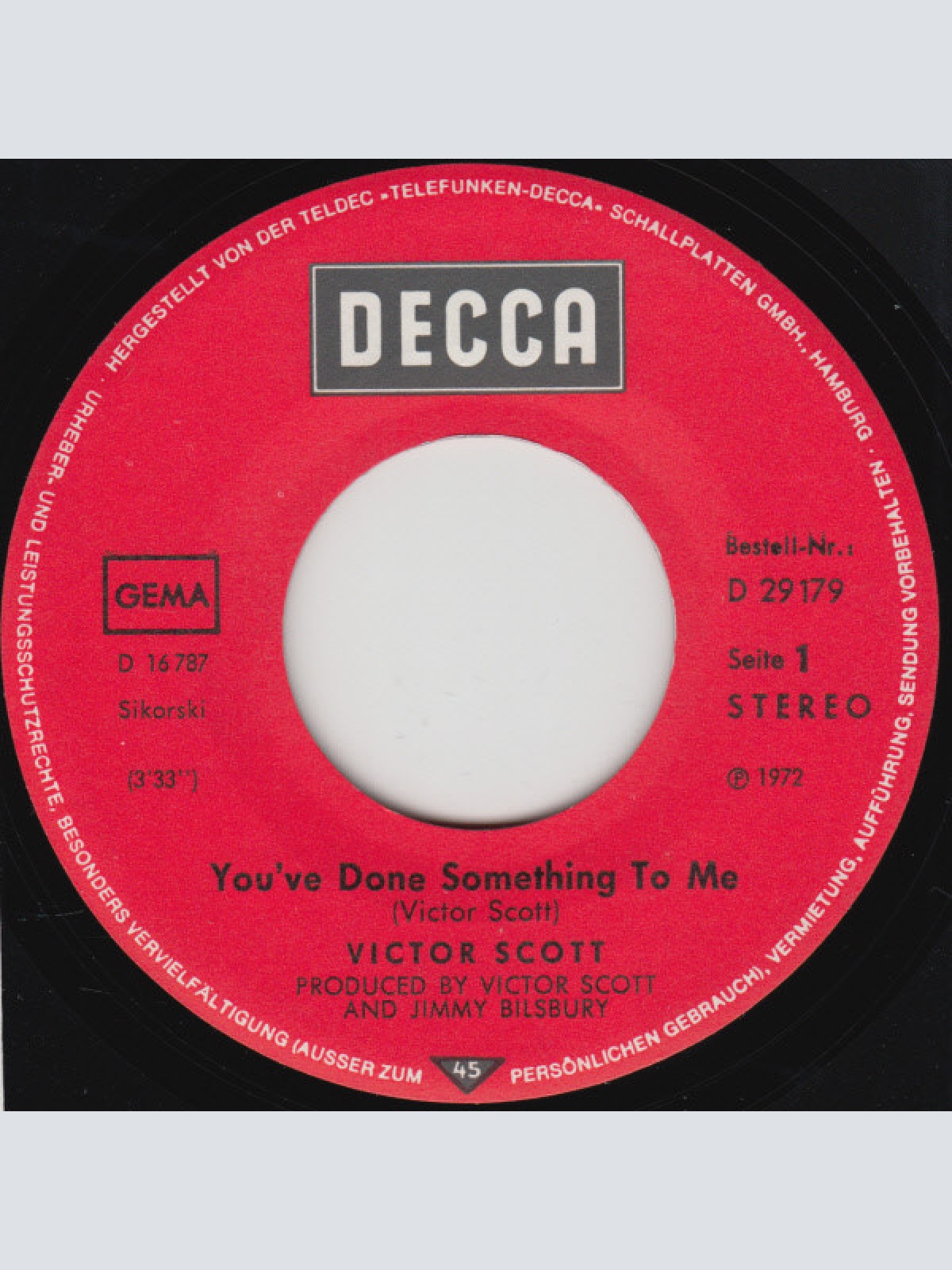 Vinyl / Victor Scott - You've Done Something To Me