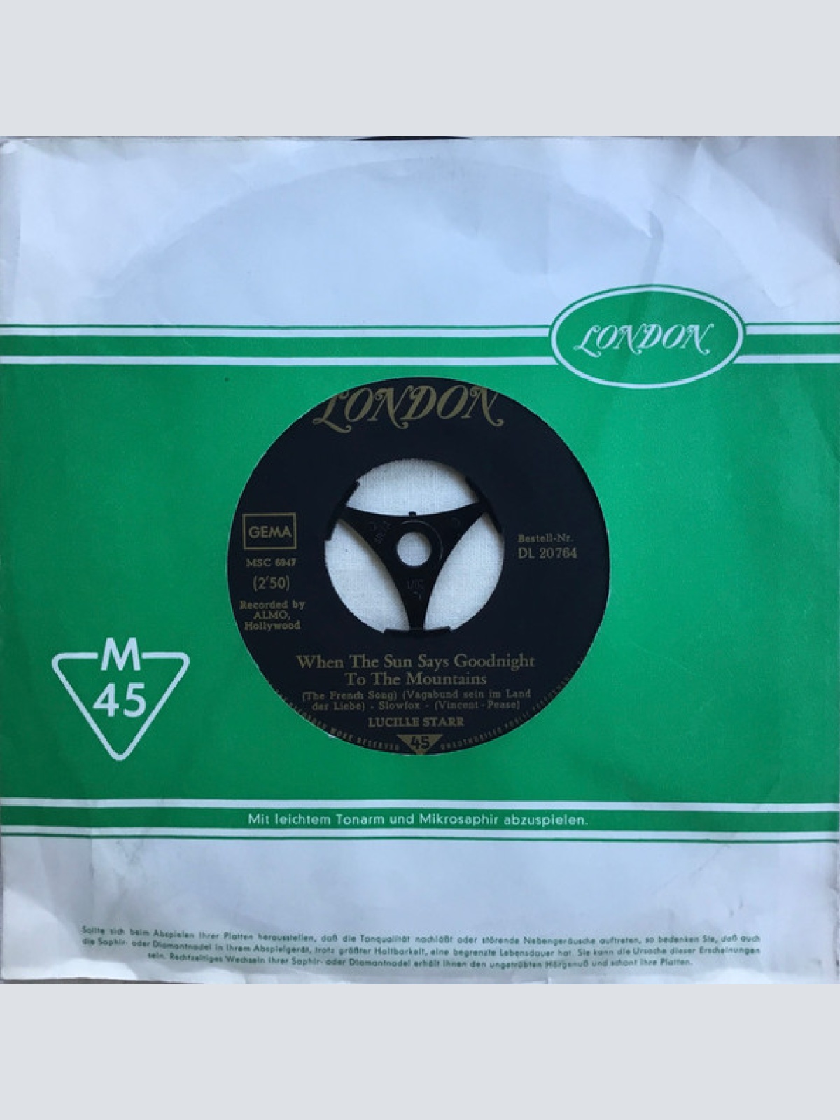 Vinyl / Lucille Starr - The French Song / Sit Down And Write A Letter To Me