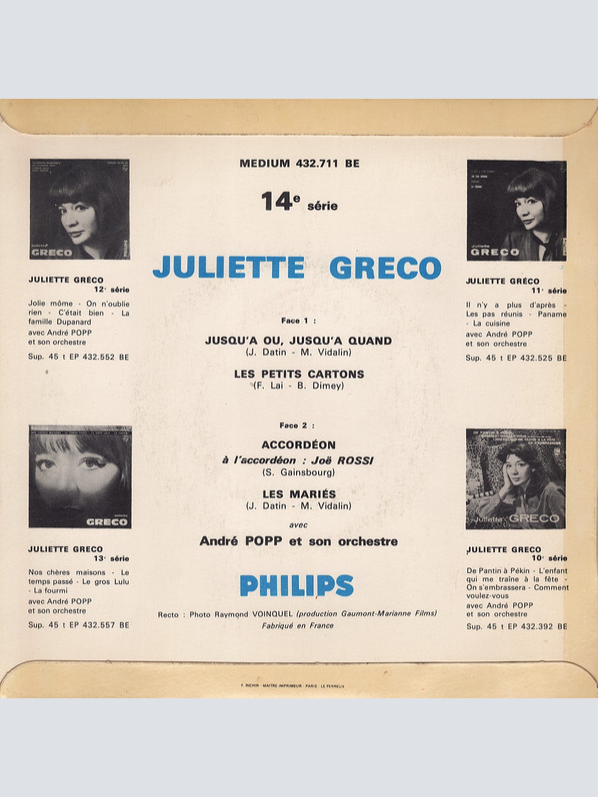 Vinyl / Juliette Gréco - Jusqu'à Où, Jusqu'à Quand