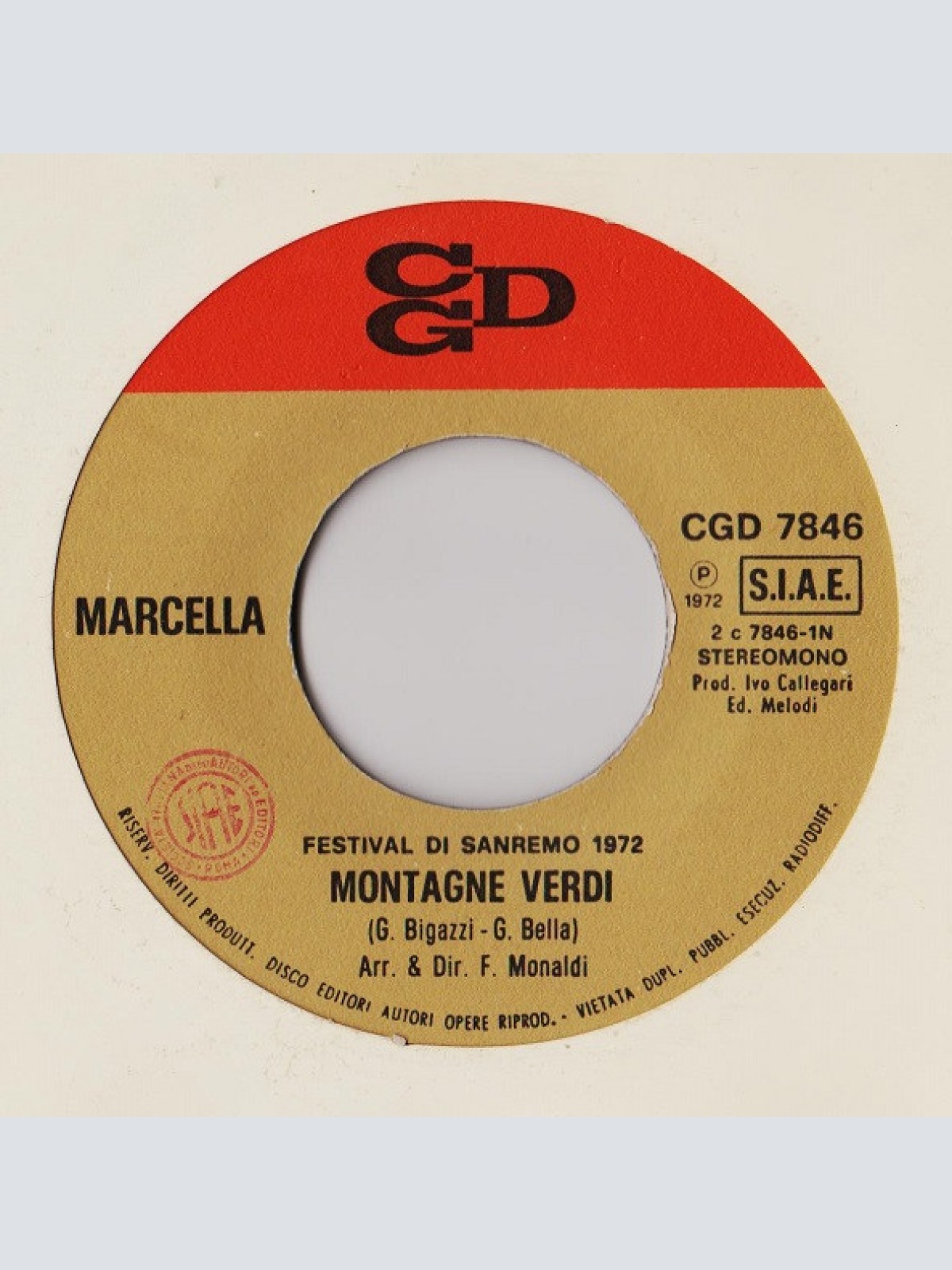 Vinyl / Marcella* - Montagne Verdi