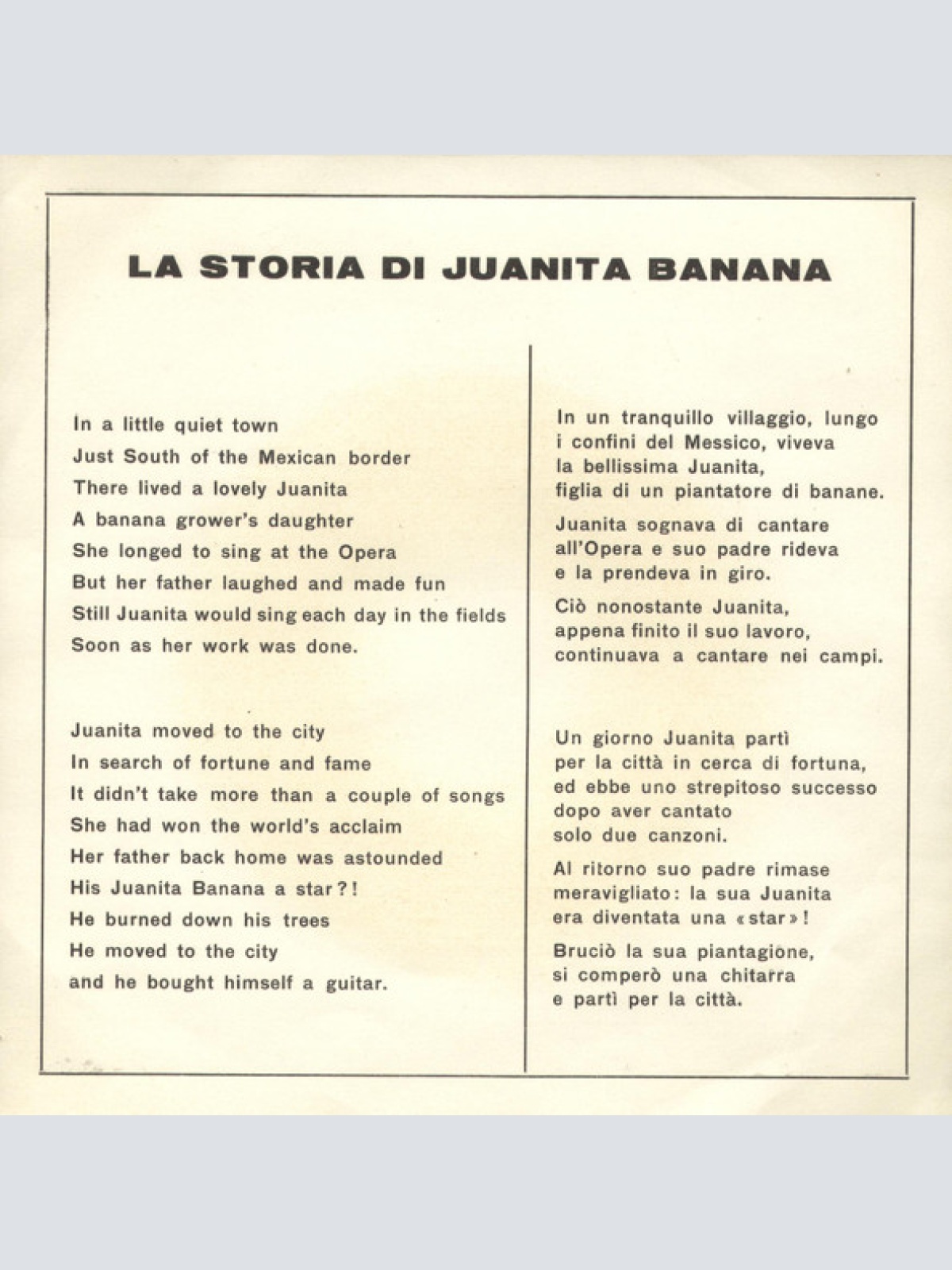Vinyl / Orchestra Di Marcello Minerbi* - Juanita Banana