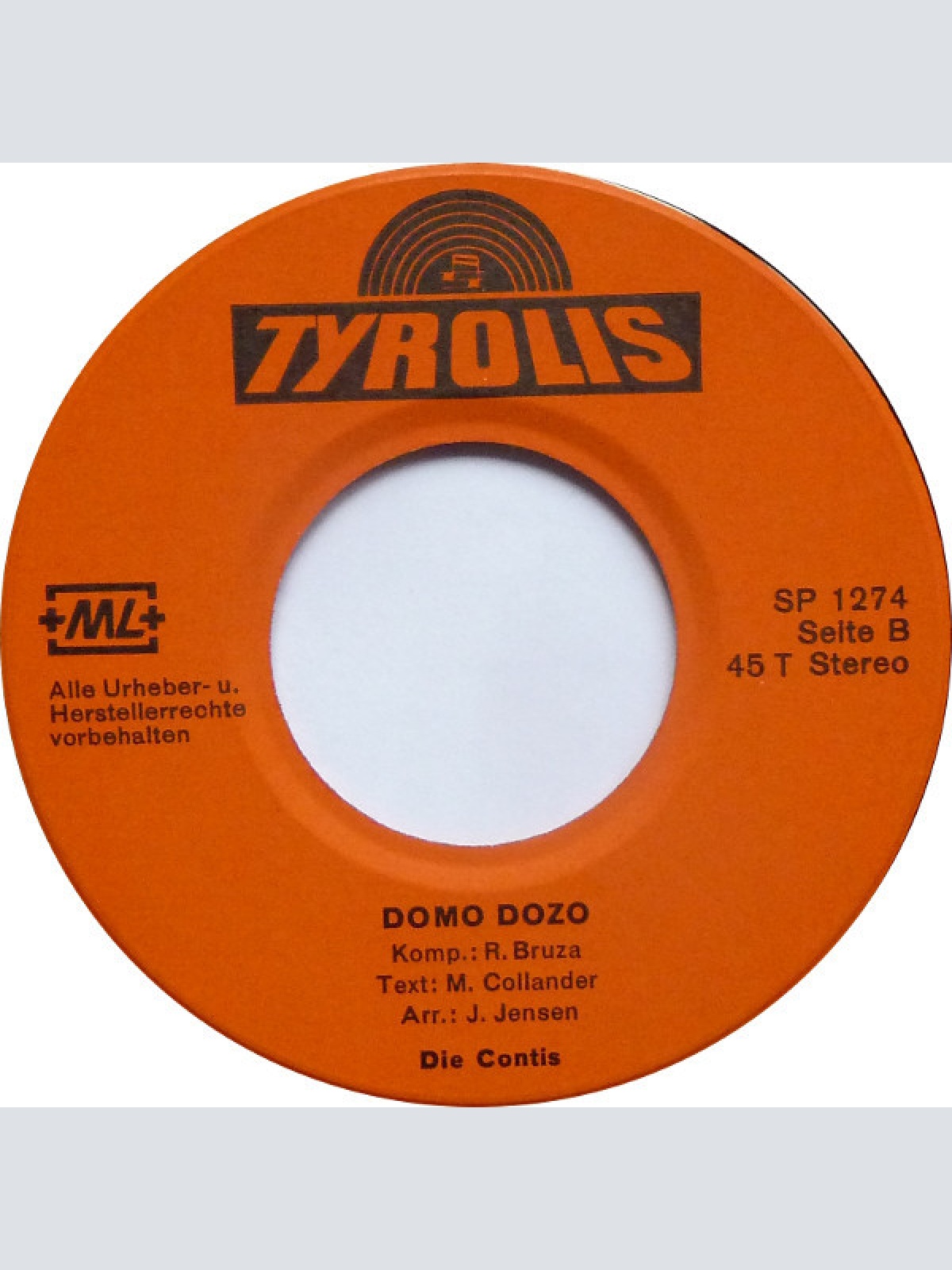 Vinyl / Die Contis - Na Na Oho / Domo Dozo