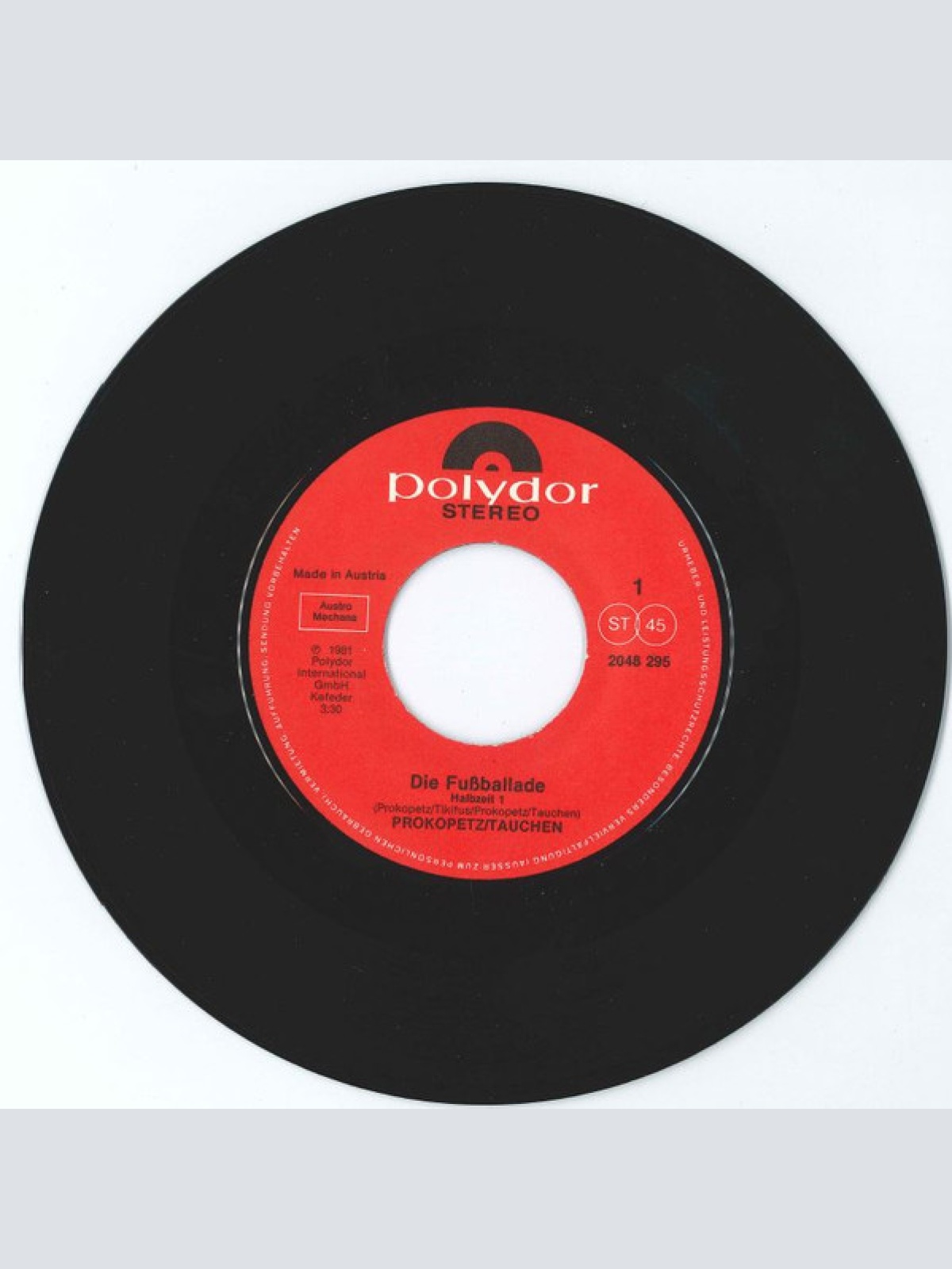 Vinyl / Tauchen Prokopetz* - Fußballade