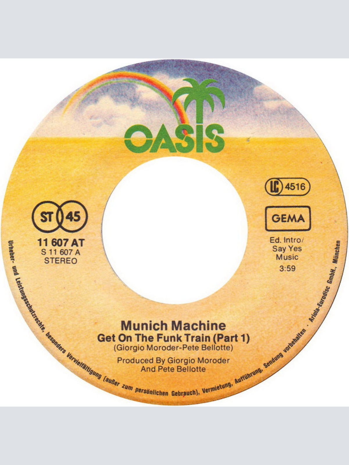 Vinyl / Munich Machine - Get On The Funk Train (Part I+II)