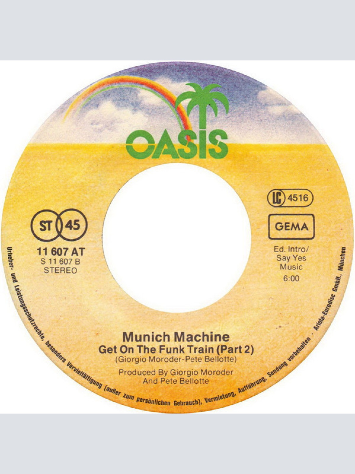 Vinyl / Munich Machine - Get On The Funk Train (Part I+II)