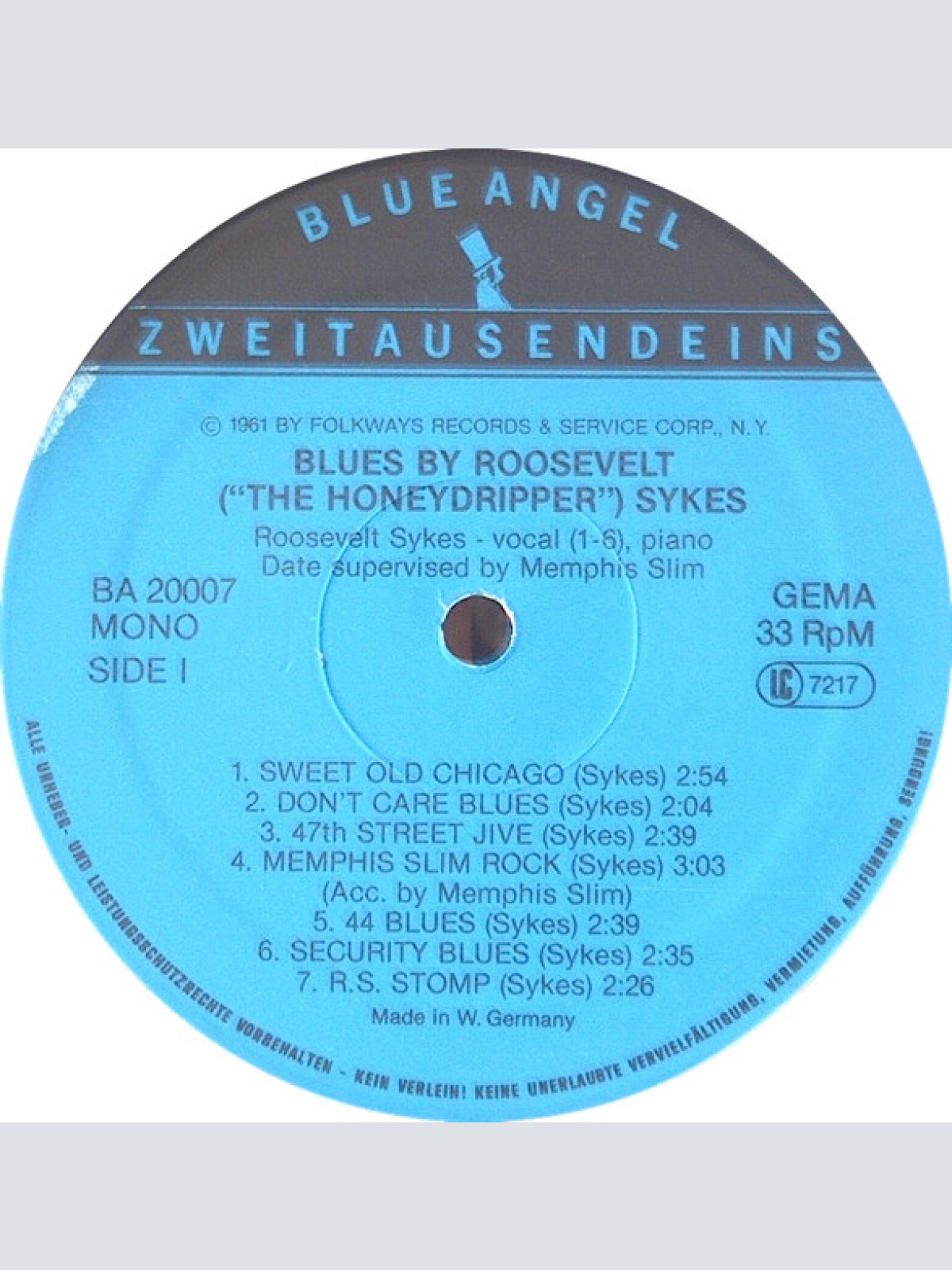 Vinyl / Roosevelt (The Honeydripper) Sykes* - Blues