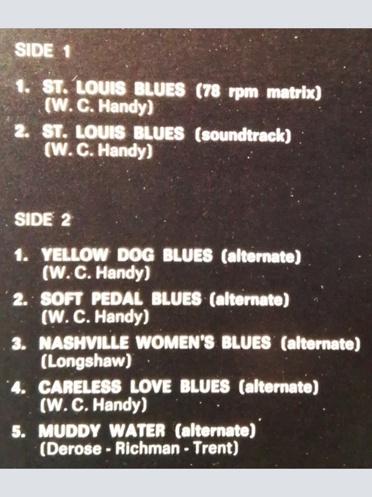 Vinyl / Bessie Smith - "Soundtrack" (The Whole "St. Louis Blues" Soundtrack Plus Rare Alternates)