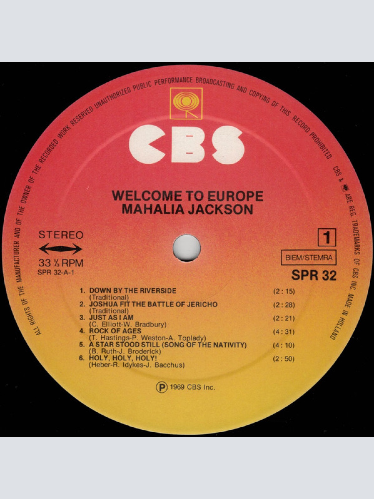 Vinyl / Mahalia Jackson - Welcome To Europe