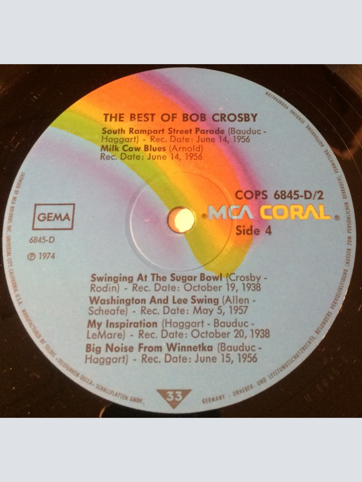 Vinyl / Bob Crosby Featuring  The Bob Cats* - The Best Of Bob Crosby Featuring The Bob Cats