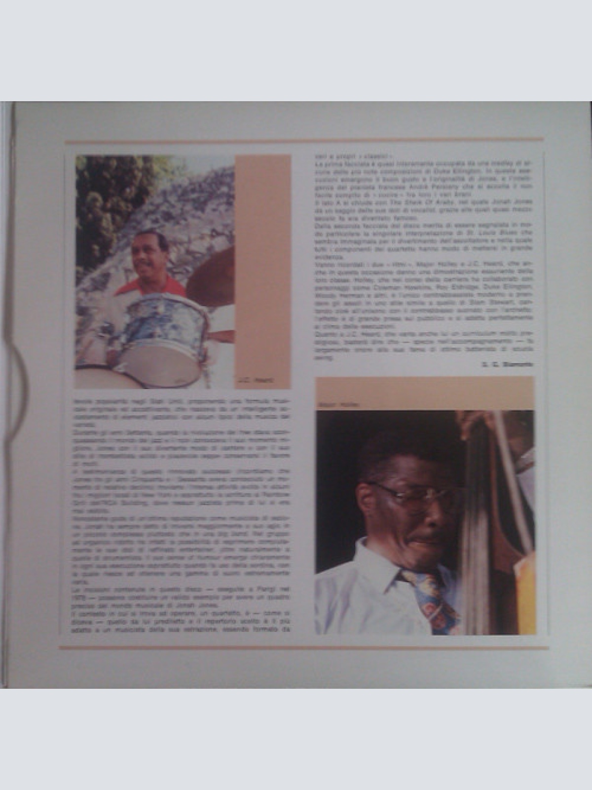 Vinyl / Jonah Jones / André Persiany / J.C. Heard / Major Holley - I Giganti Del Jazz Vol. 62