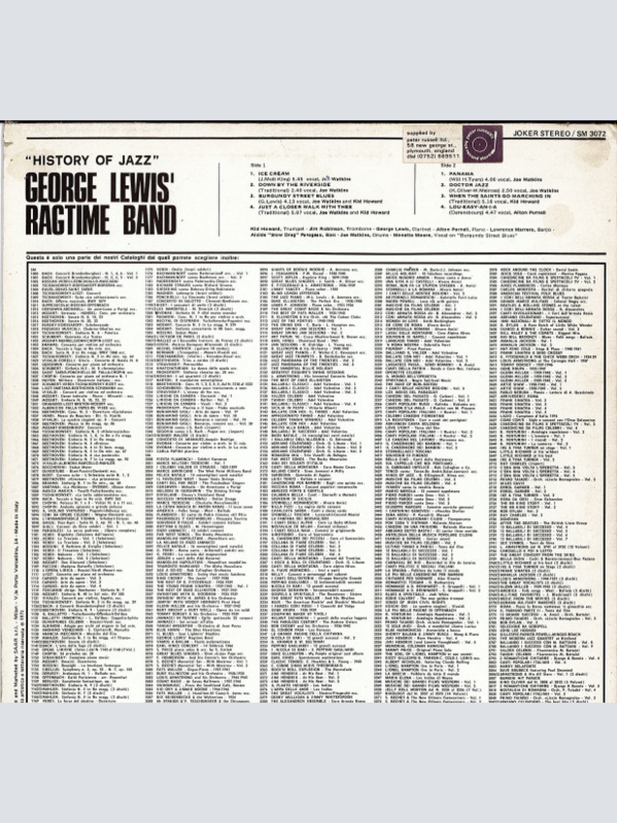 Vinyl / George Lewis' Ragtime Band - George Lewis' Ragtime Band