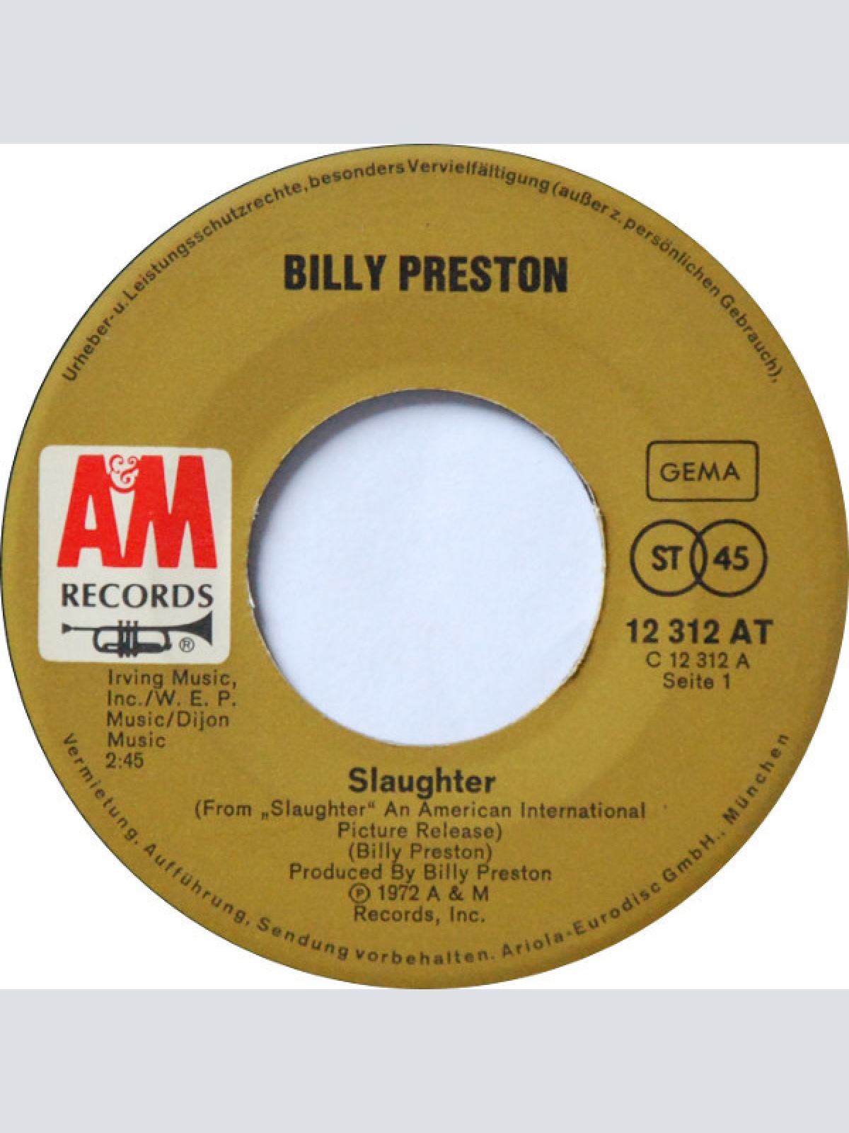Vinyl / Billy Preston - Slaughter / God Loves You
