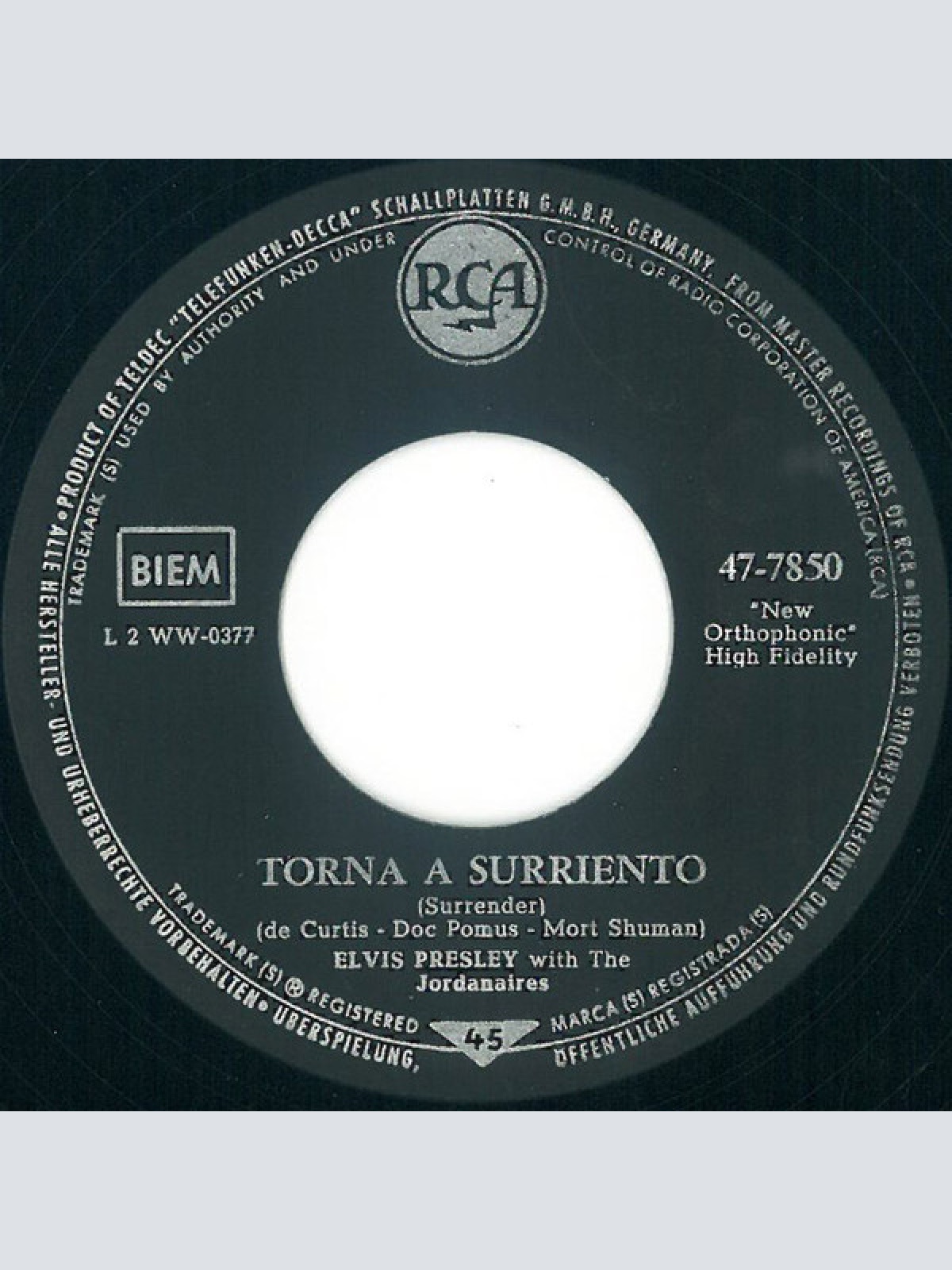 Vinyl / Elvis Presley - Surrender (Torna A Surriento)