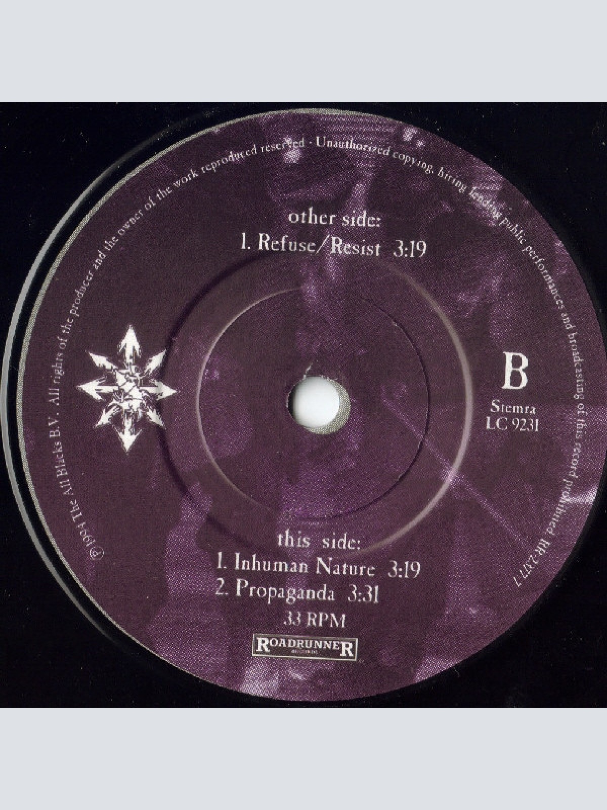 Vinyl / Sepultura - Refuse/Resist