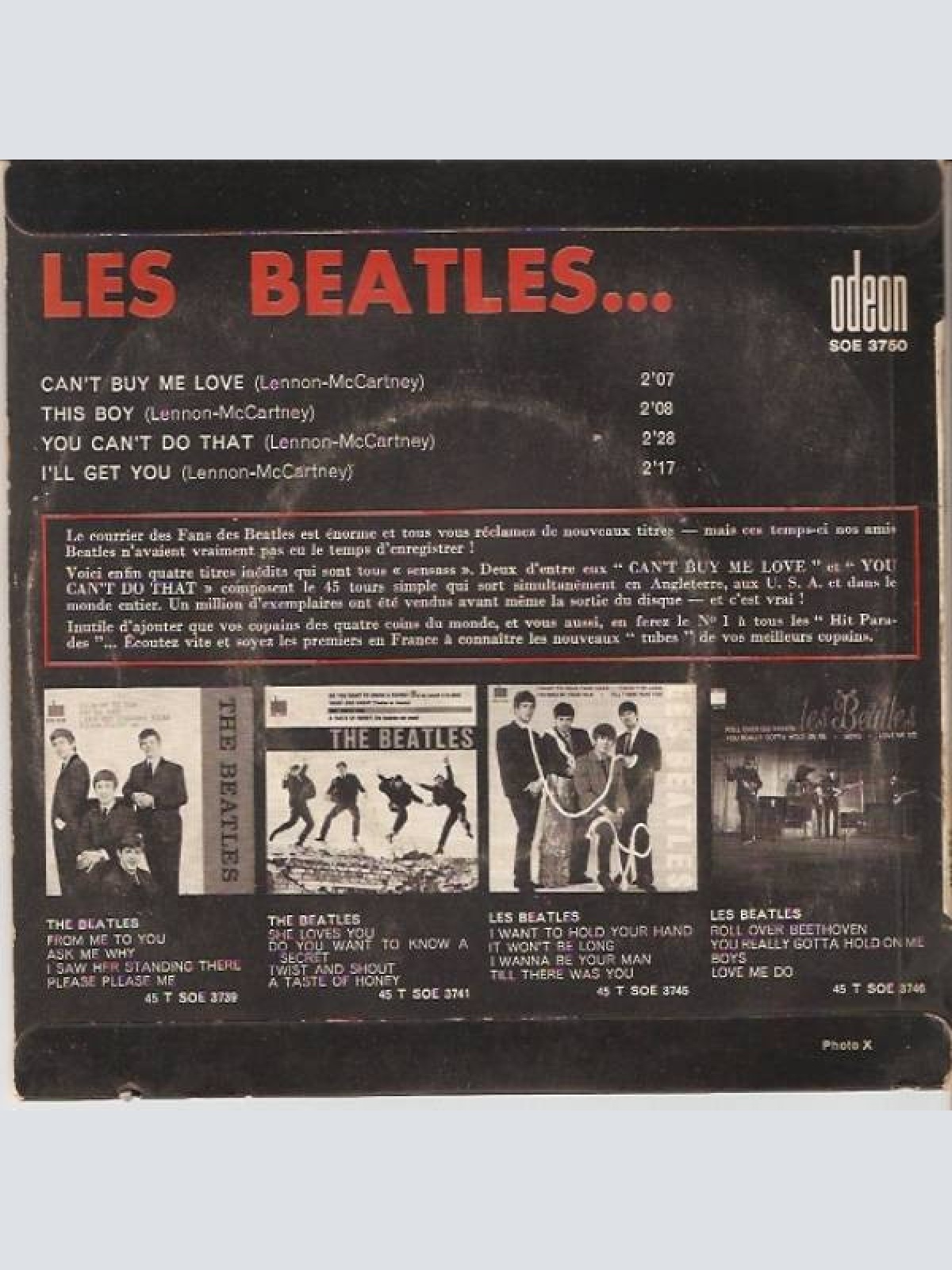Vinyl / Les Beatles* - Can't Buy Me Love