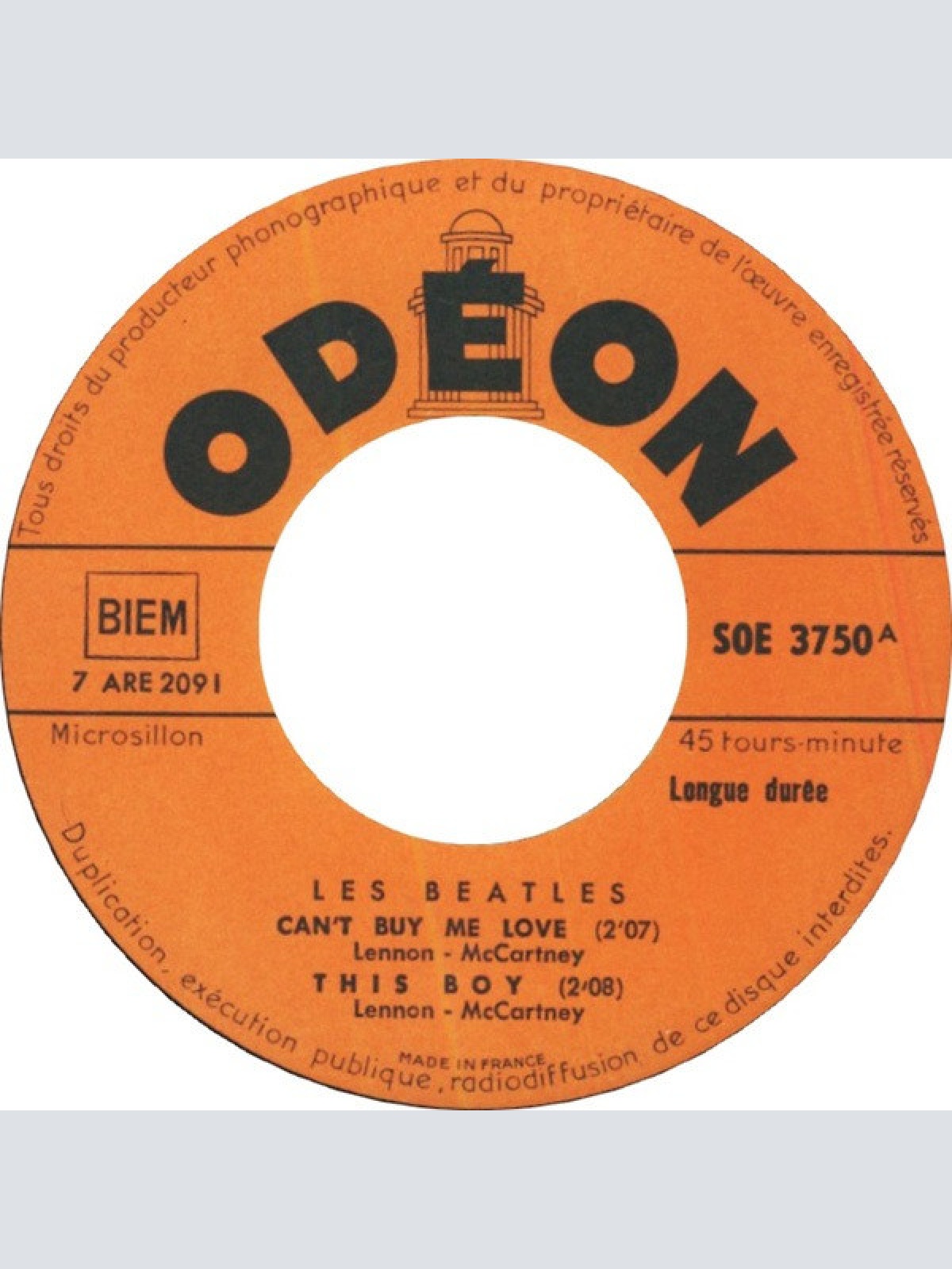 Vinyl / Les Beatles* - Can't Buy Me Love