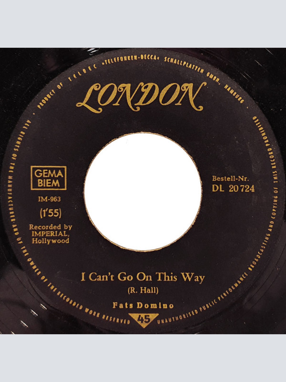 Vinyl / Fats Domino - One Night