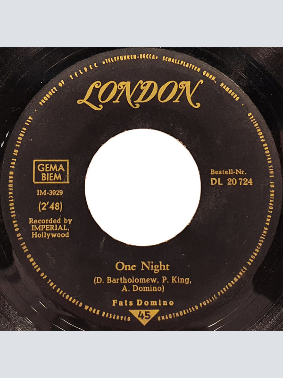 Vinyl / Fats Domino - One Night