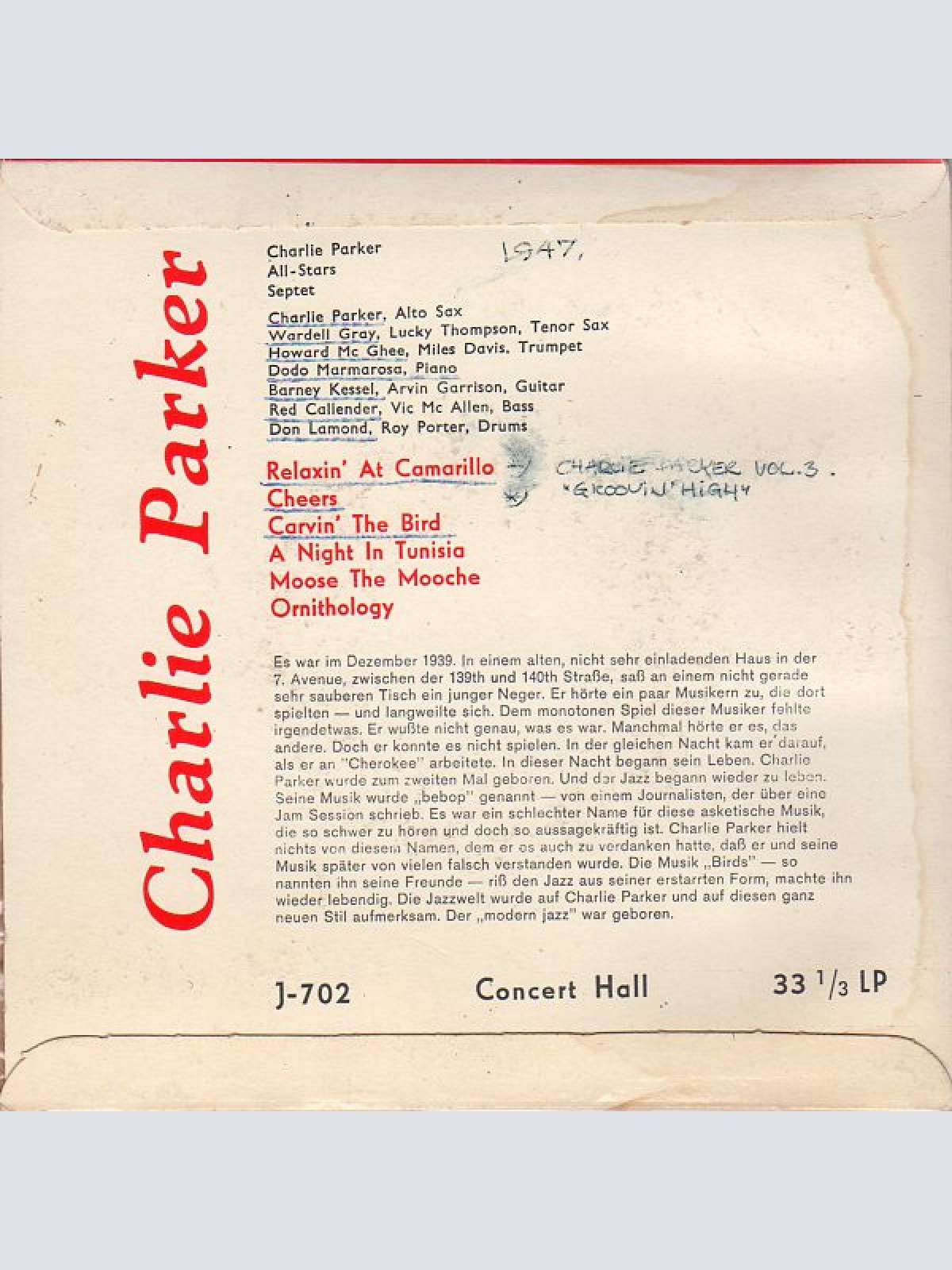 Vinyl / Charlie Parker - Charlie Parker