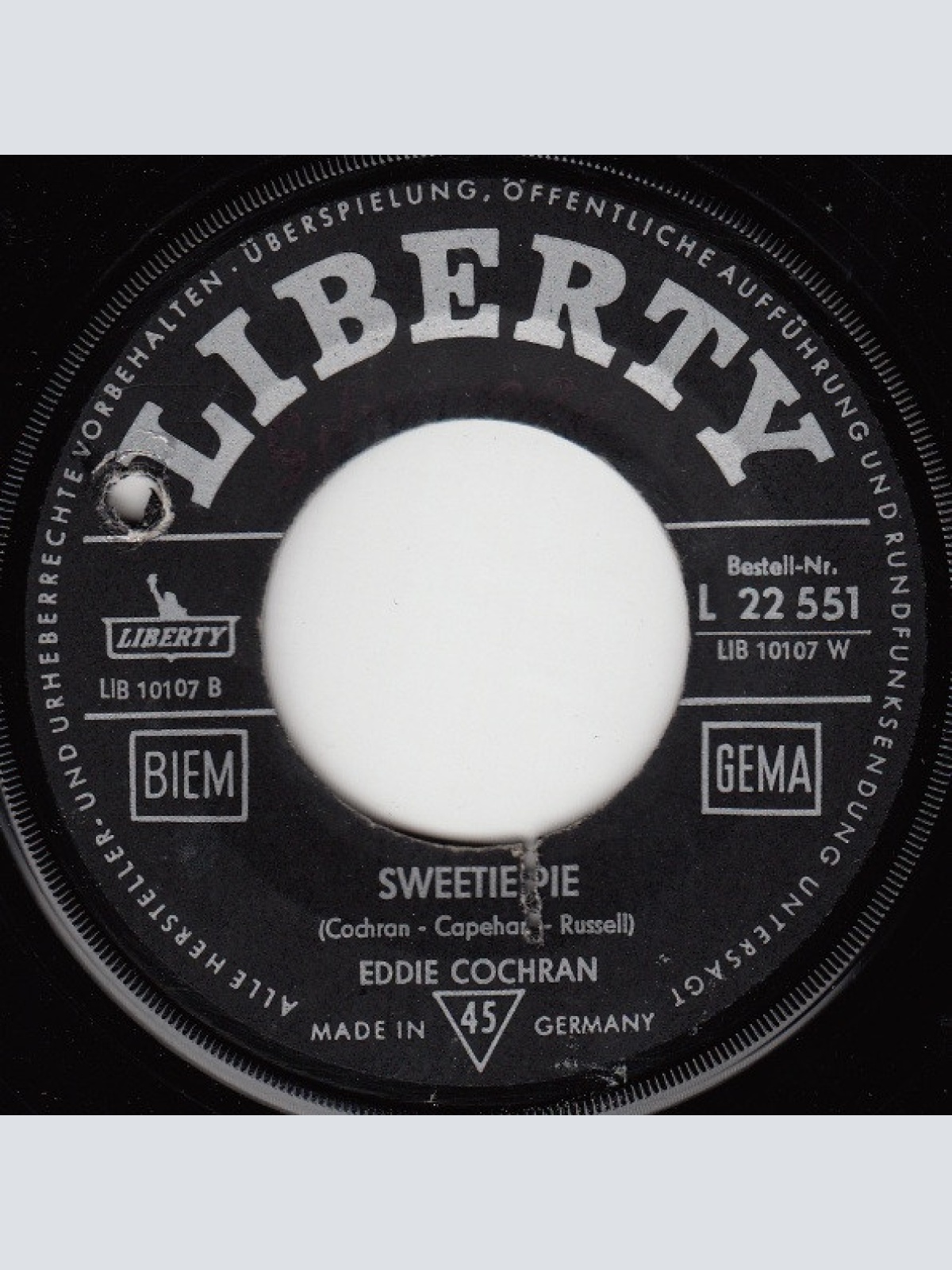 Vinyl / Eddie Cochran - Hallelujah, I Love Her So