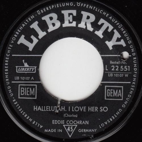 Vinyl / Eddie Cochran - Hallelujah, I Love Her So