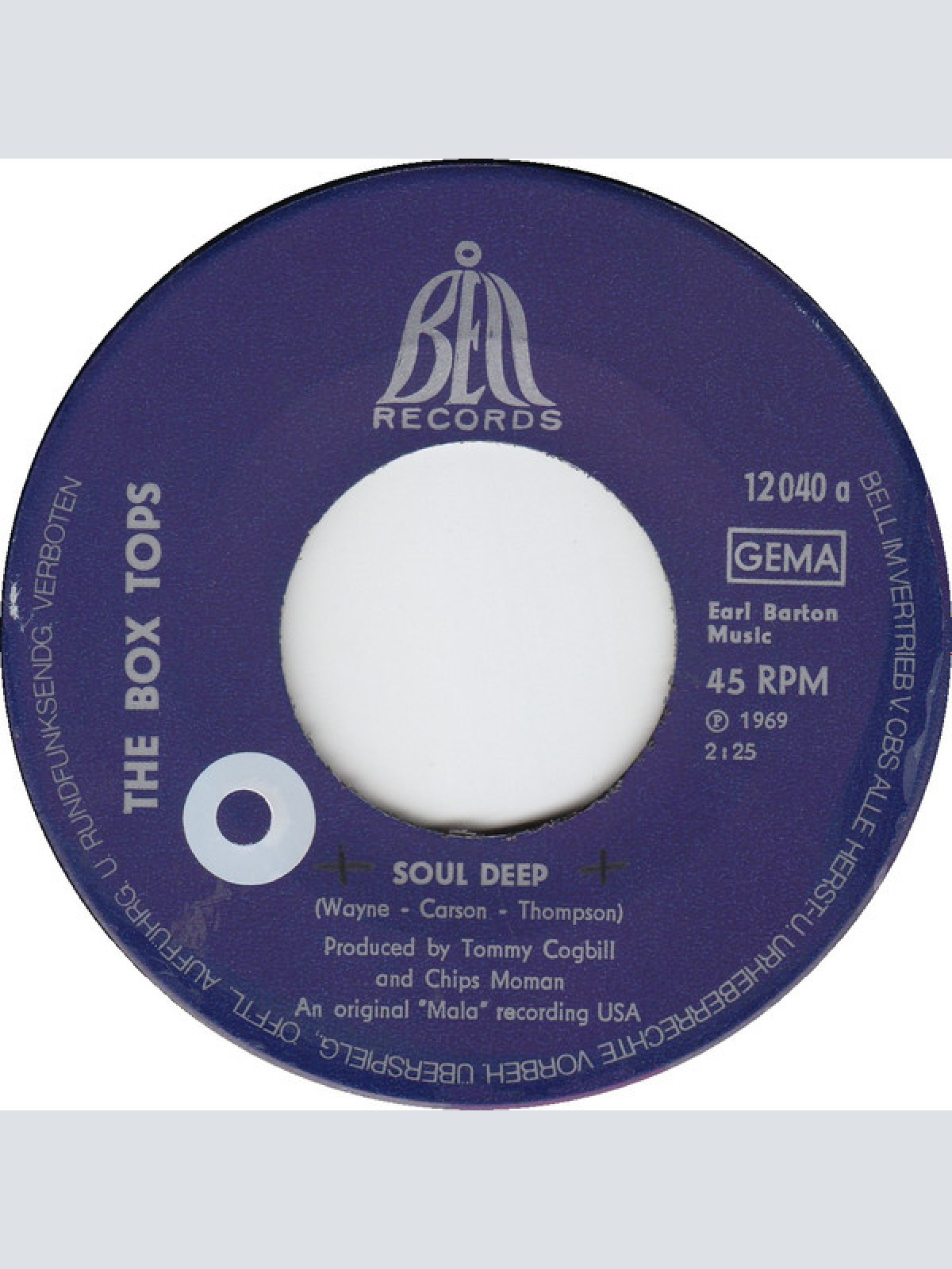 Vinyl / The Box Tops* - Soul Deep / (The) Happy Song