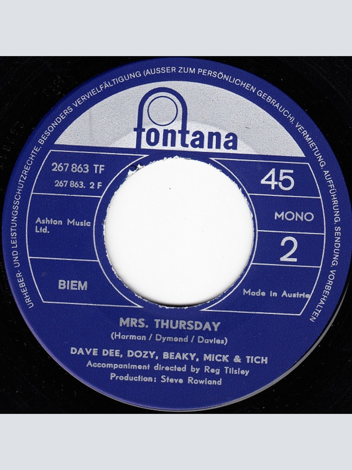 Vinyl / Dave Dee, Dozy, Beaky, Mick & Tich - Last Night In Soho