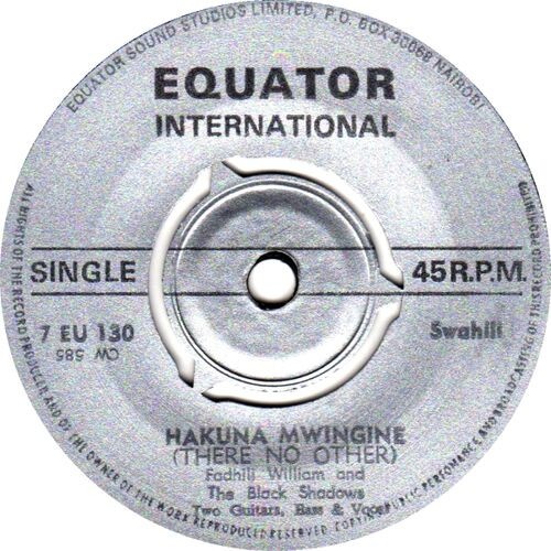 Vinyl / Fadhili William And The Black Shadows (2) - Malaika (My Angel) / Hakuna Mwingine (There No Other)