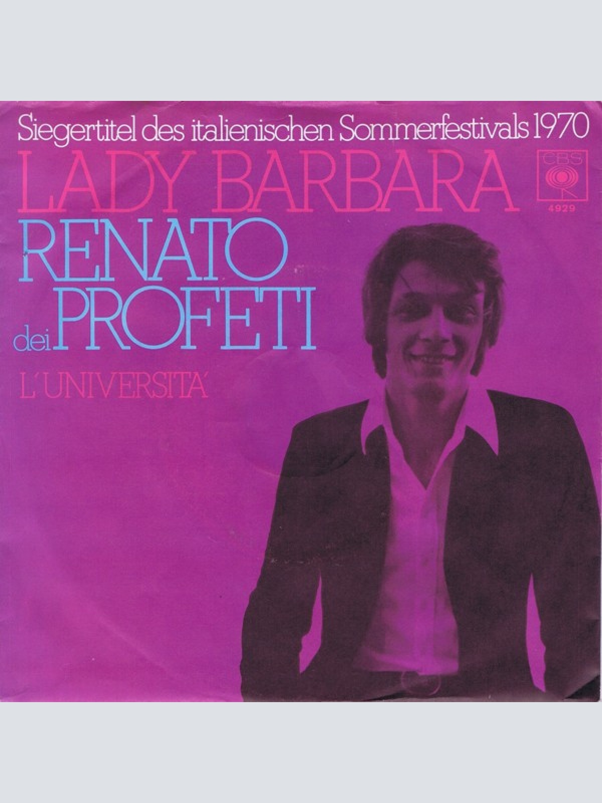 Vinyl / Renato Dei Profeti - Lady Barbara